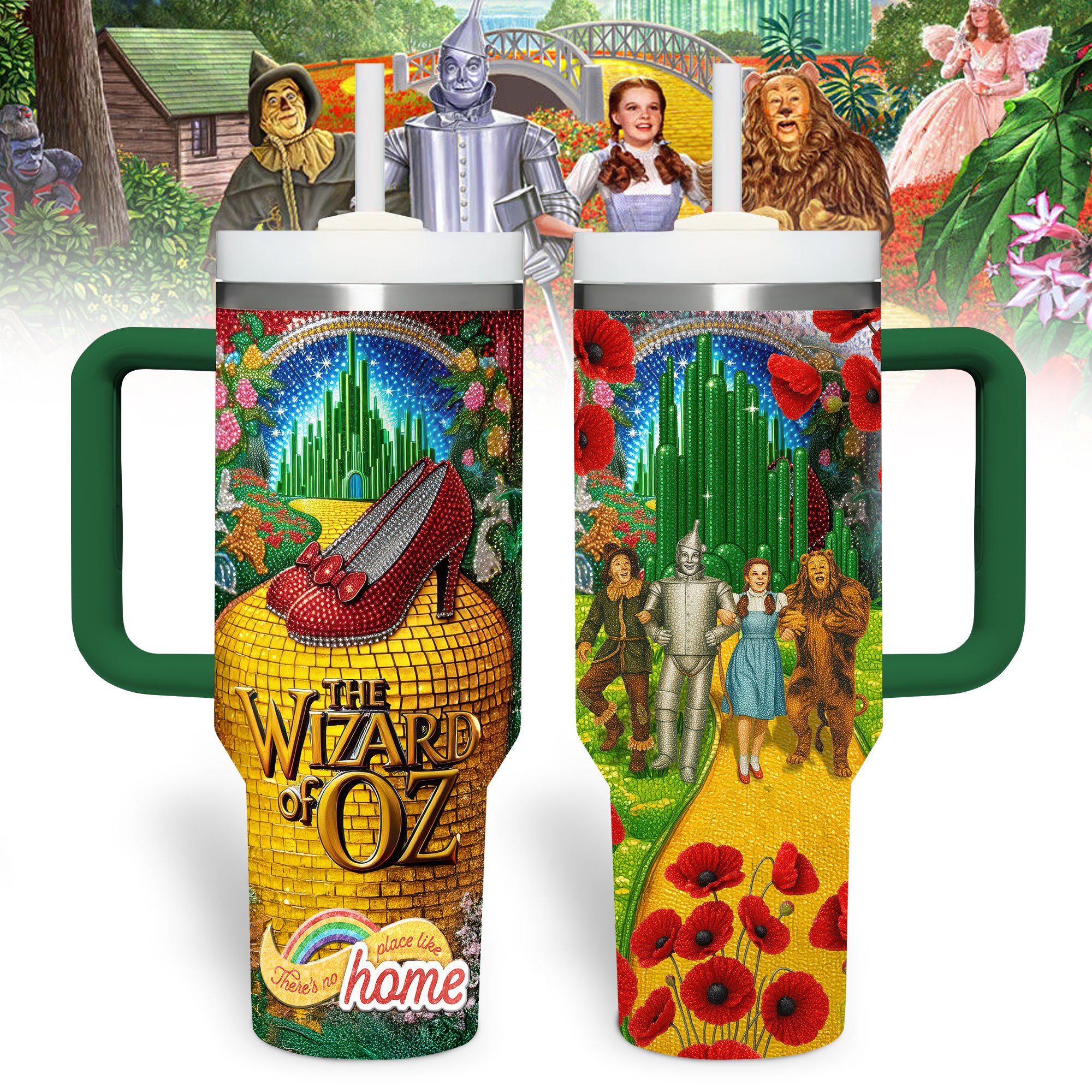 The Wizard of Oz Movies Custom Stanley Quencher 40oz Stainless Steel Tumbler With Handle