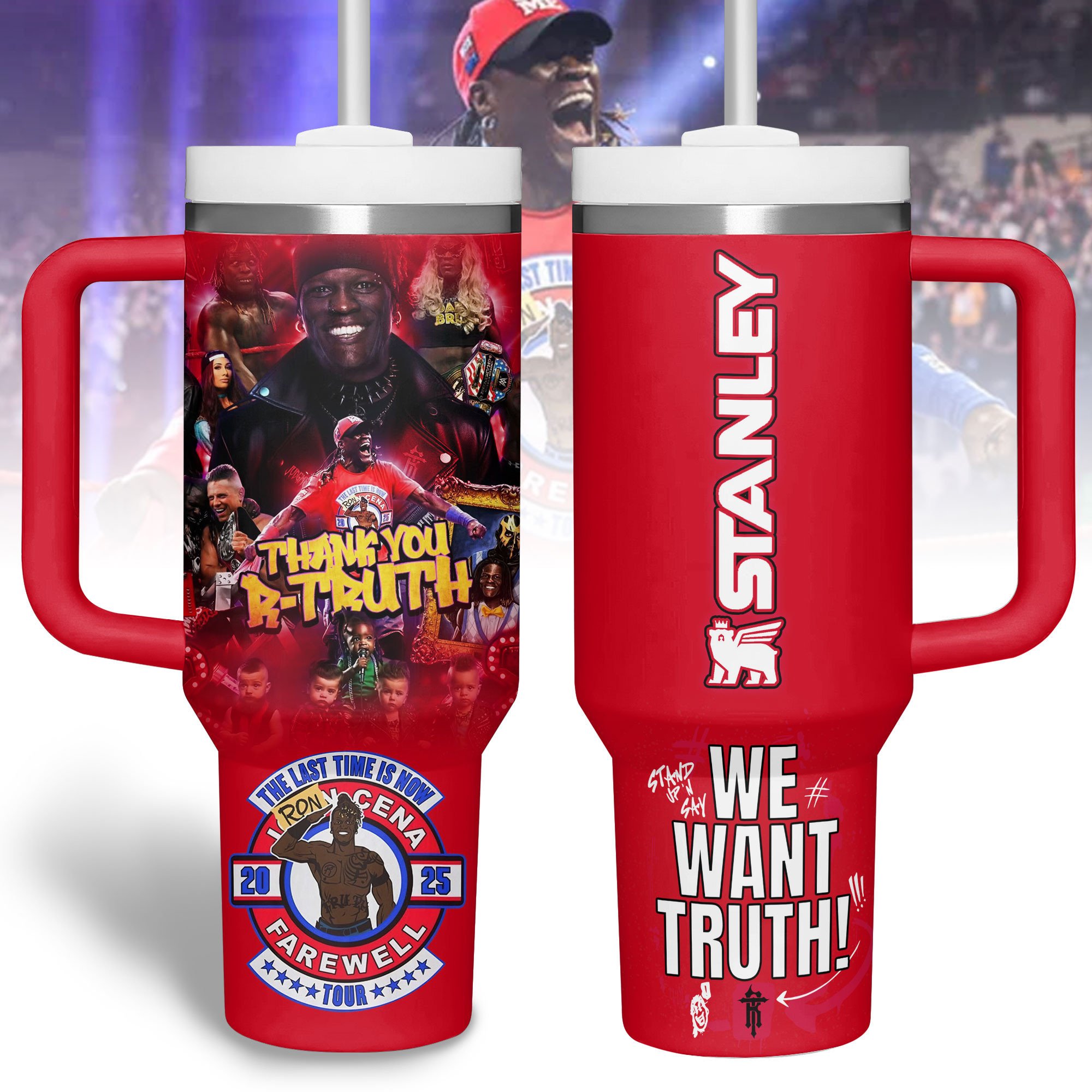 We Want Truth Sports Custom Stanley Quencher 40oz Stainless Steel Tumbler With Handle