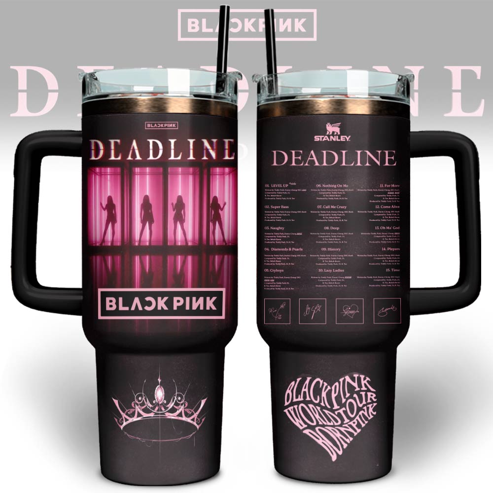 Blackpink Music Custom Stanley Quencher 40oz Stainless Steel Tumbler With Handle