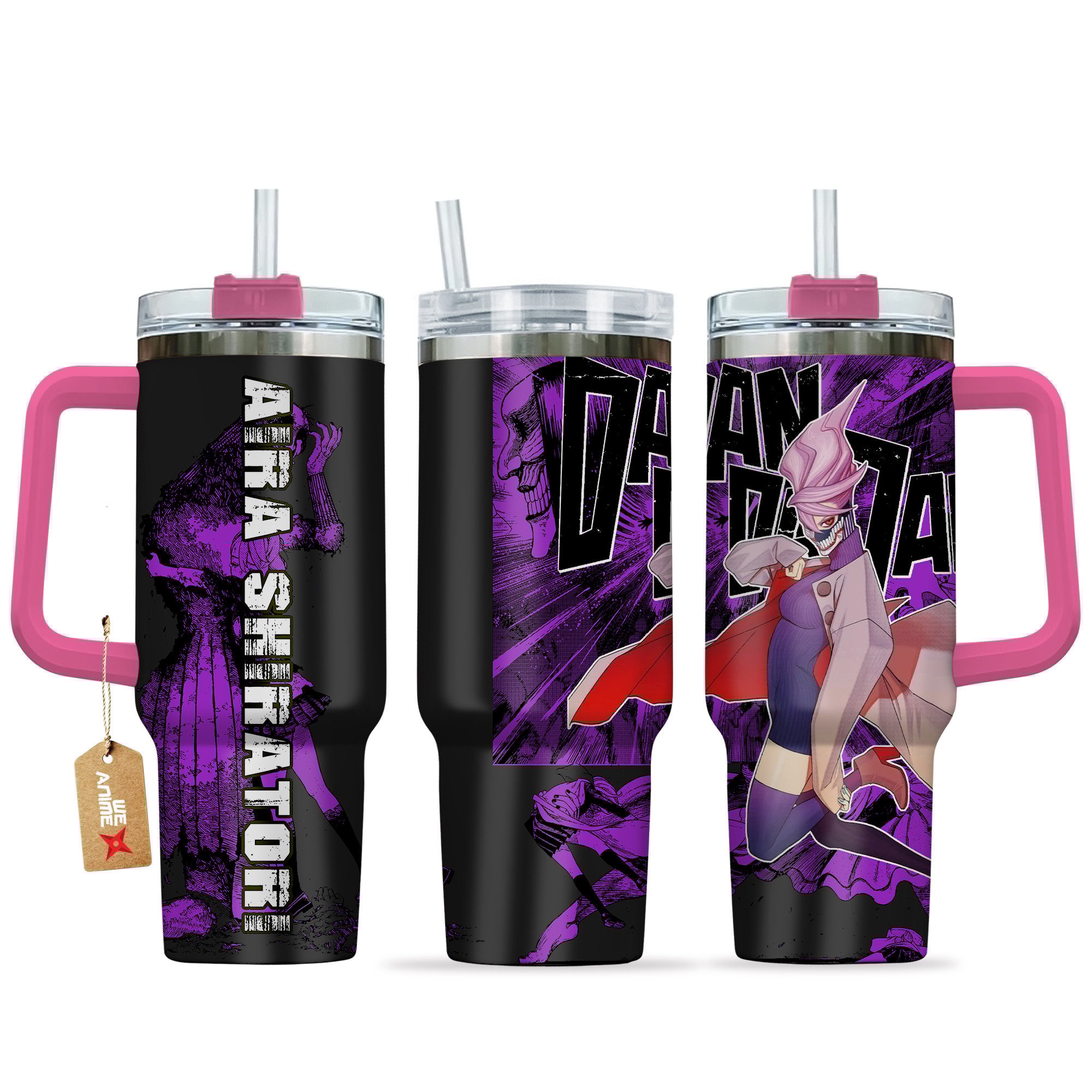 Aira Shiratori Dandadan Anime Custom Stanley Quencher 40oz Stainless Steel Tumbler With Handle