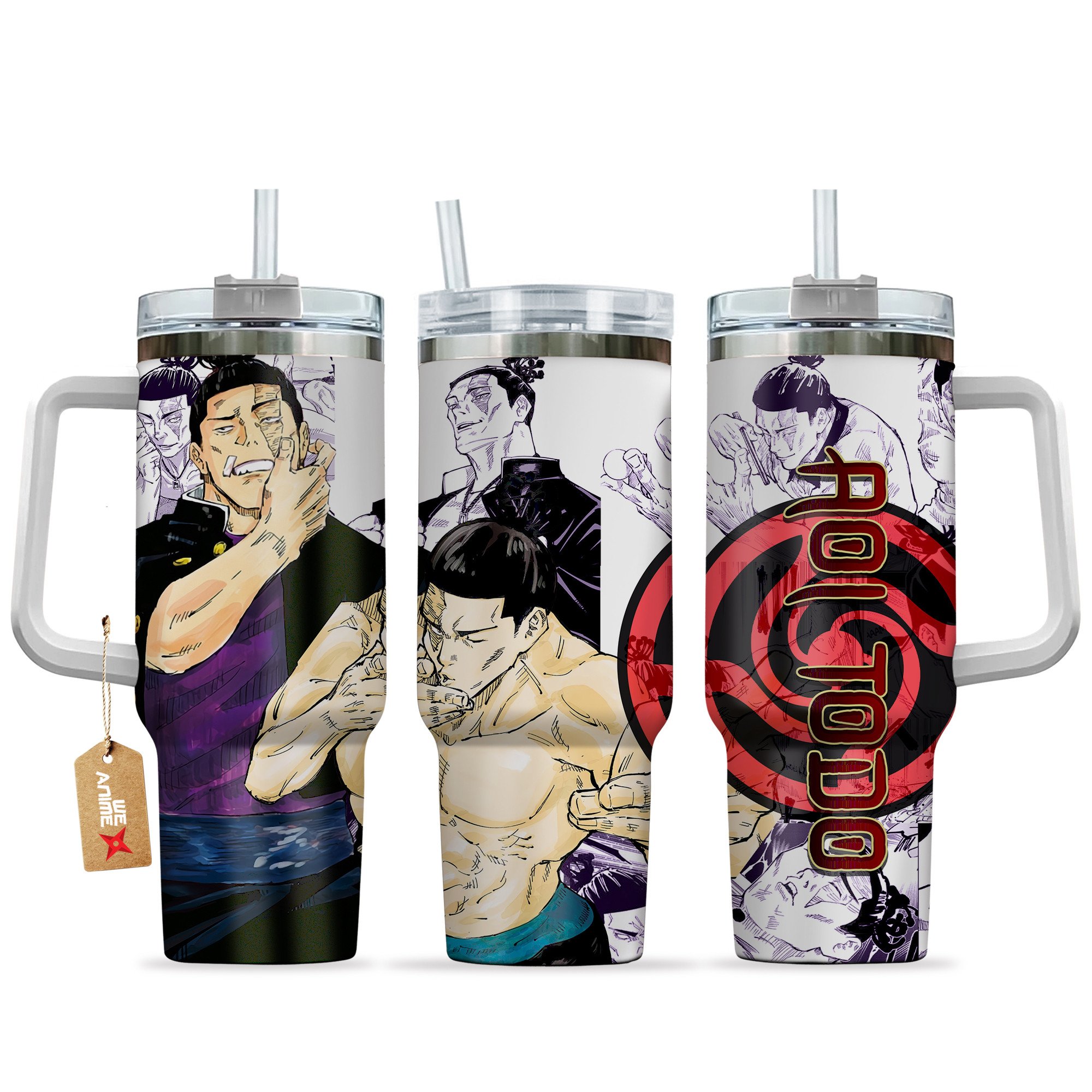 Aoi Todo Jujutsu Kaisen Anime Custom Stanley Quencher 40oz Stainless Steel Tumbler With Handle