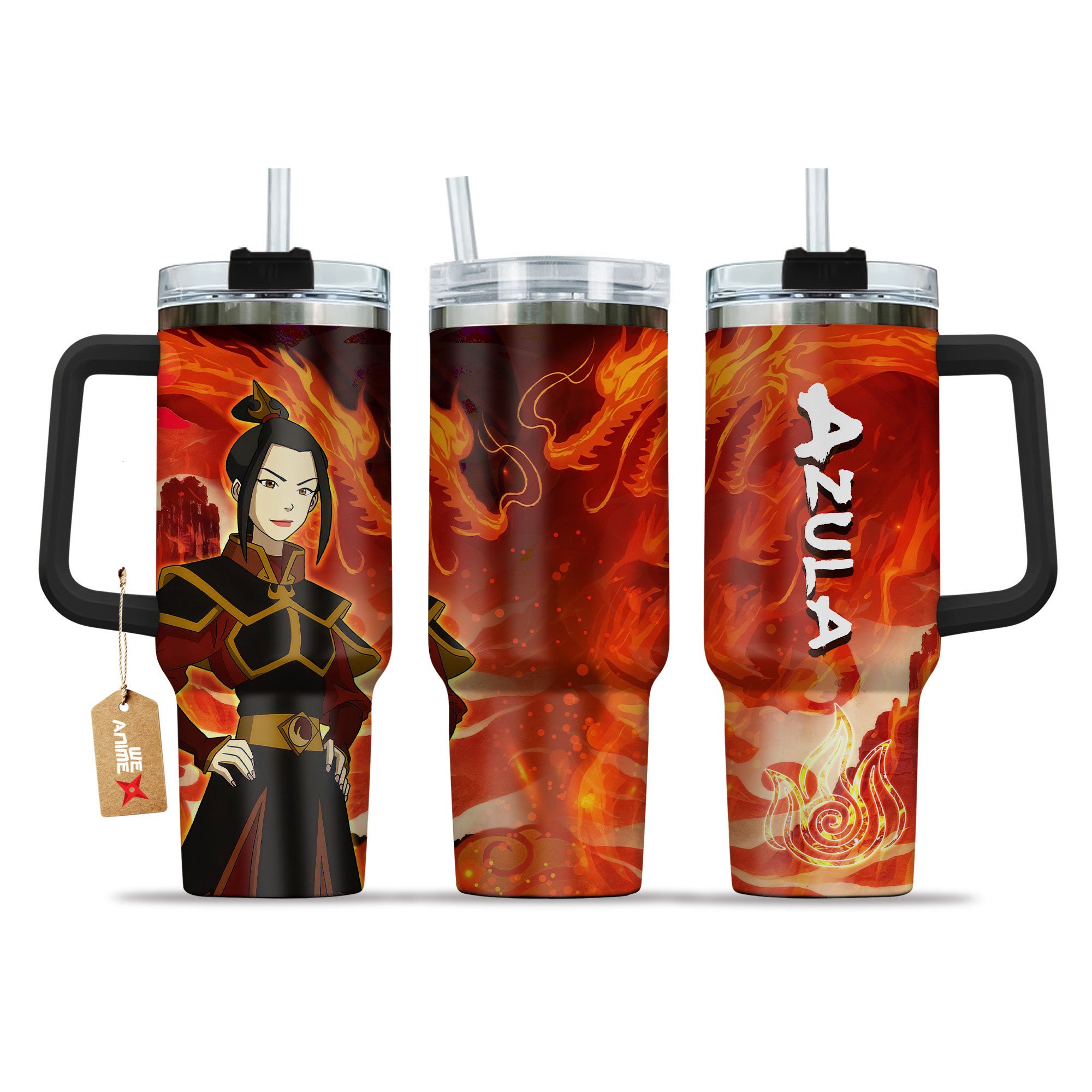 Azula Avatar Anime Custom Stanley Quencher 40oz Stainless Steel Tumbler With Handle