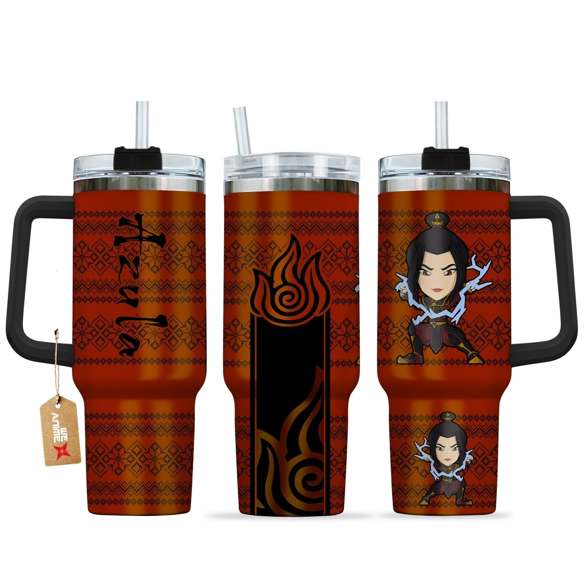 Azula Avatar Anime Custom Stanley Quencher 40oz Stainless Steel Tumbler With Handle