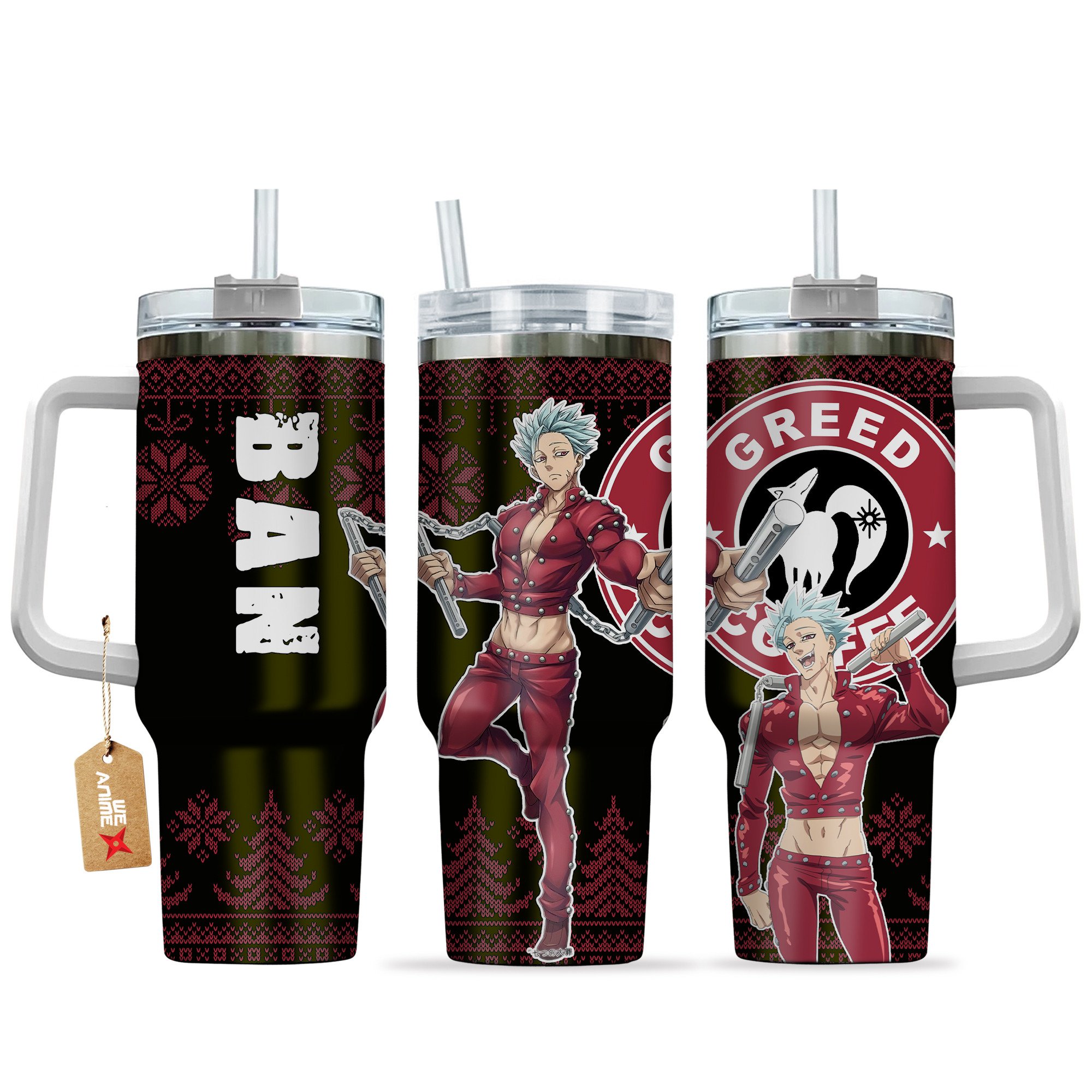 Ban The Seven Deadly Sins Anime Custom Stanley Quencher 40oz Stainless Steel Tumbler With Handle