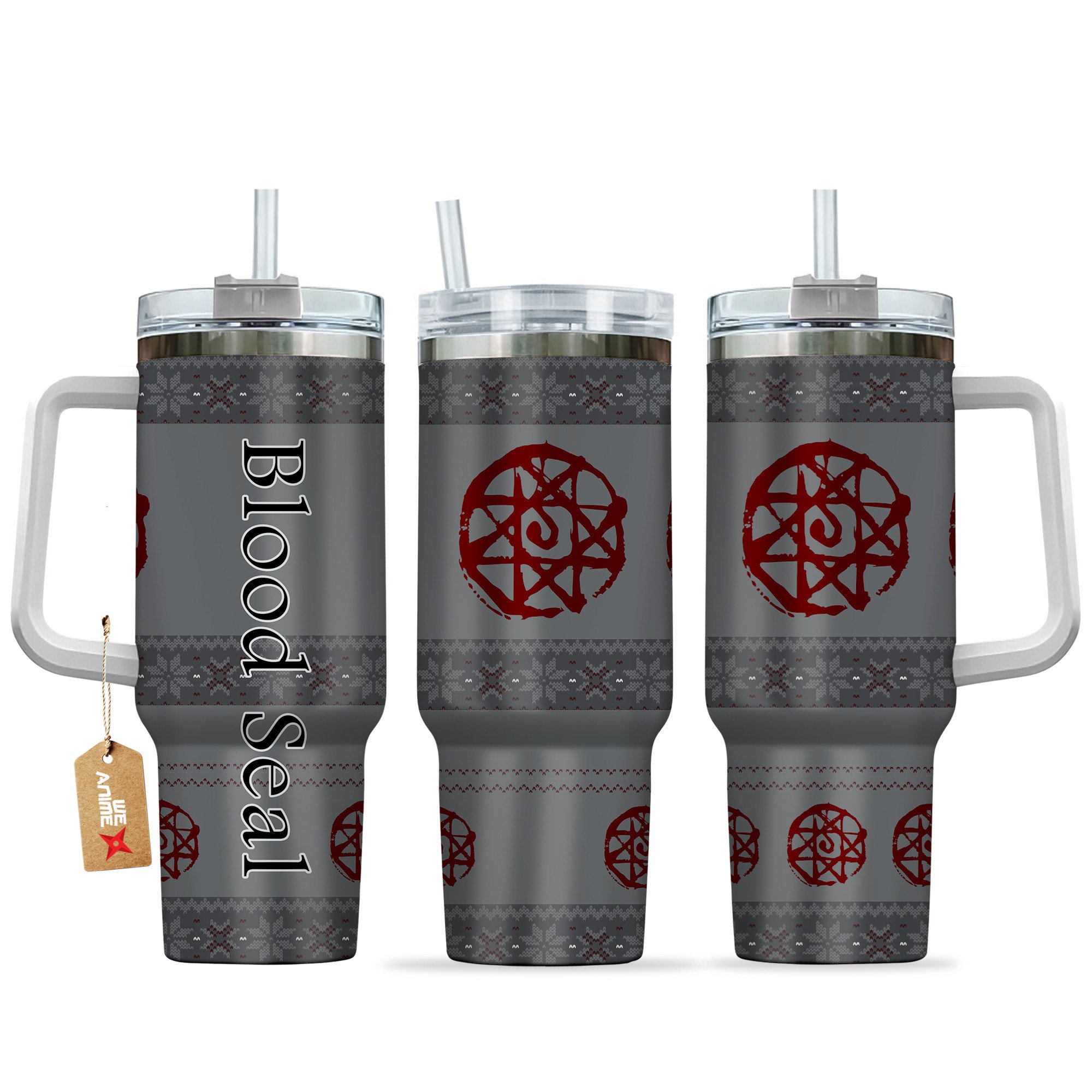 Blood Seal Fullmetal Alchemist Anime Custom Stanley Quencher 40oz Stainless Steel Tumbler With Handle