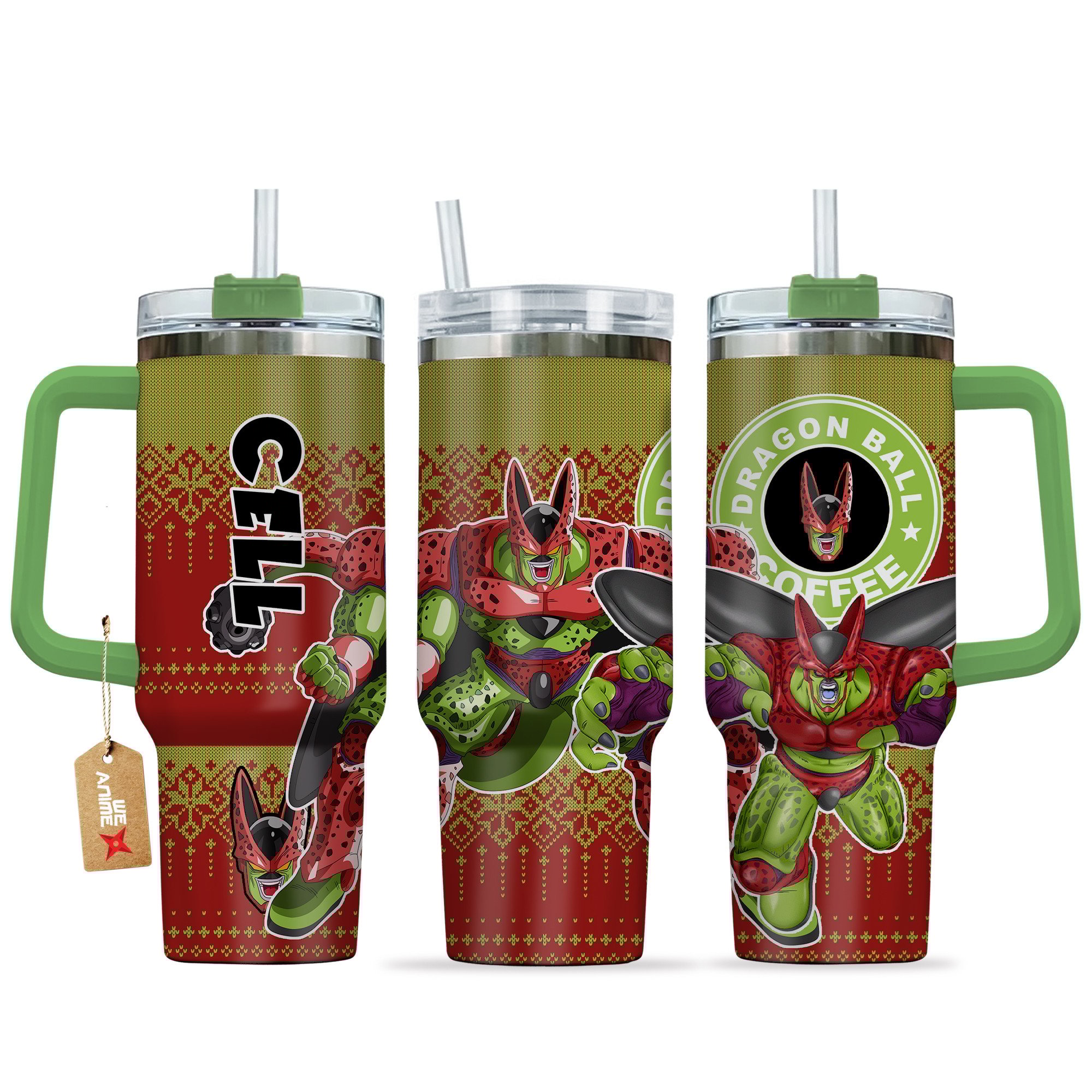 Cell Max Dragon Ball Anime Custom Stanley Quencher 40oz Stainless Steel Tumbler With Handle