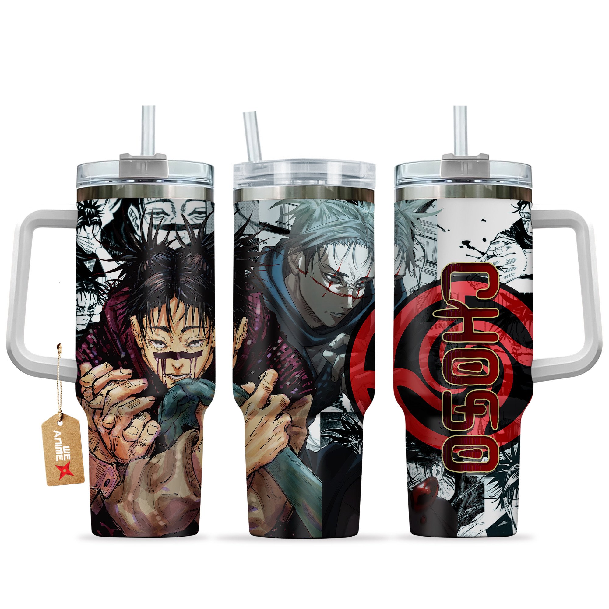 Choso Jujutsu Kaisen Anime Custom Stanley Quencher 40oz Stainless Steel Tumbler With Handle