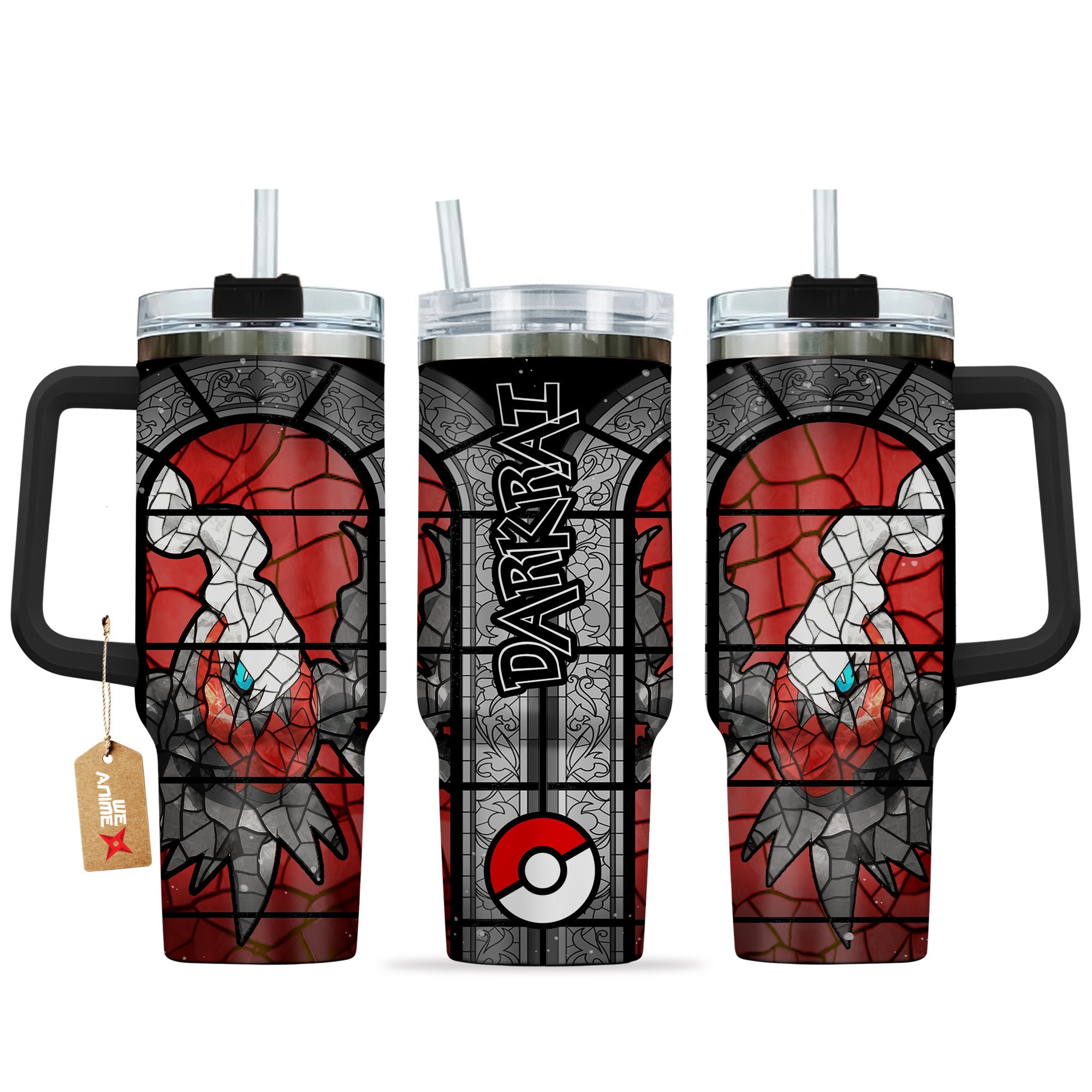 Darkrai Pokemon Anime Custom Stanley Quencher 40oz Stainless Steel Tumbler With Handle