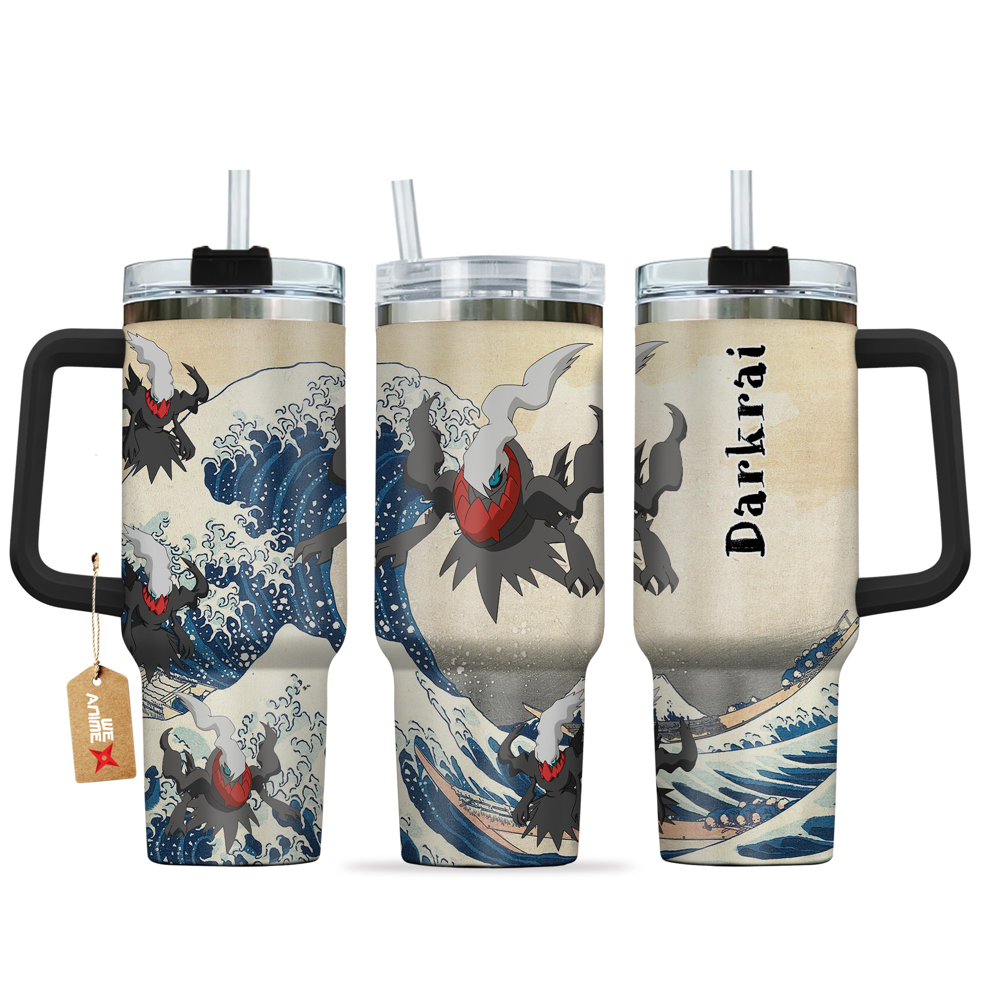Darkrai Pokemon Anime Custom Stanley Quencher 40oz Stainless Steel Tumbler With Handle