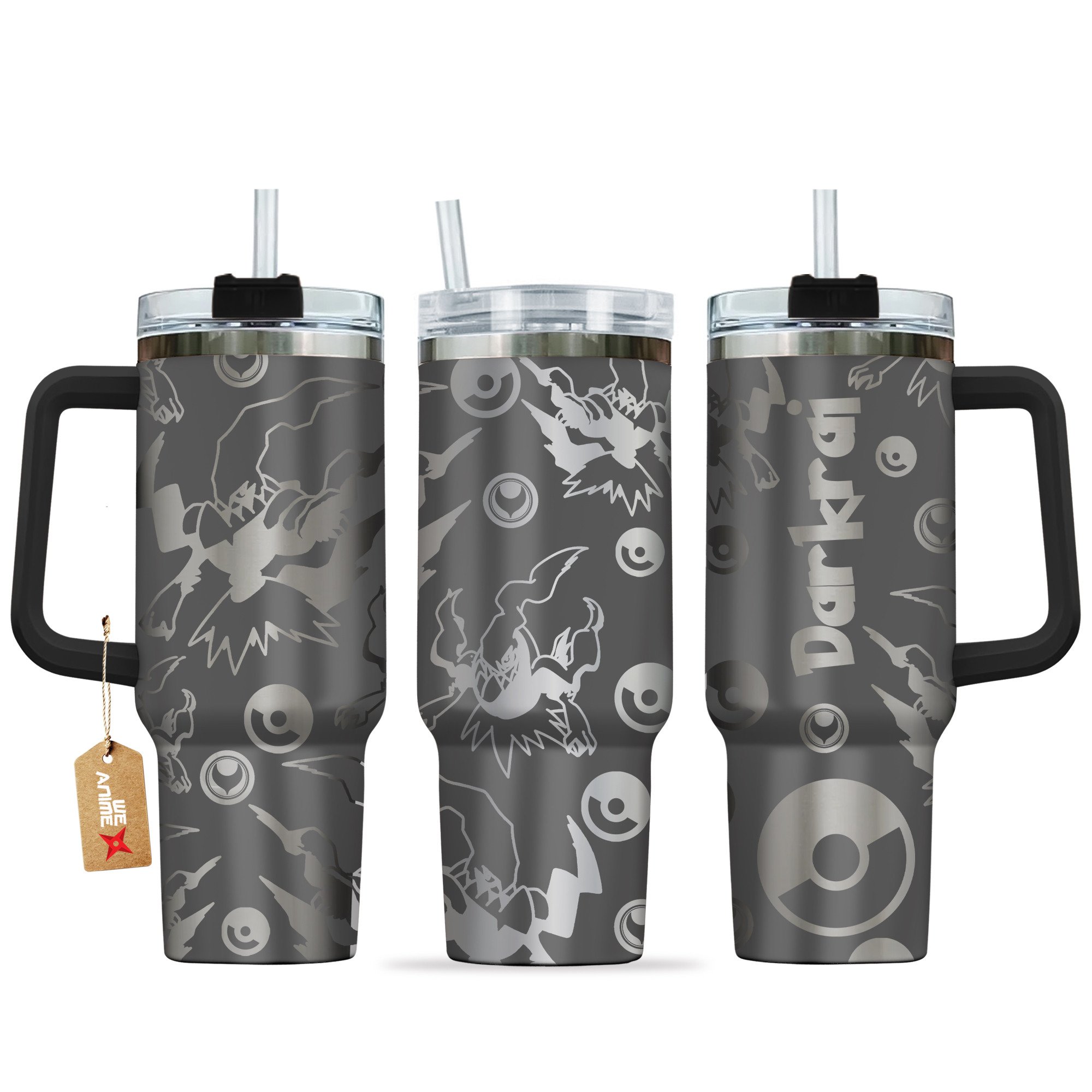 Darkrai Pokemon Anime Custom Stanley Quencher 40oz Stainless Steel Tumbler With Handle