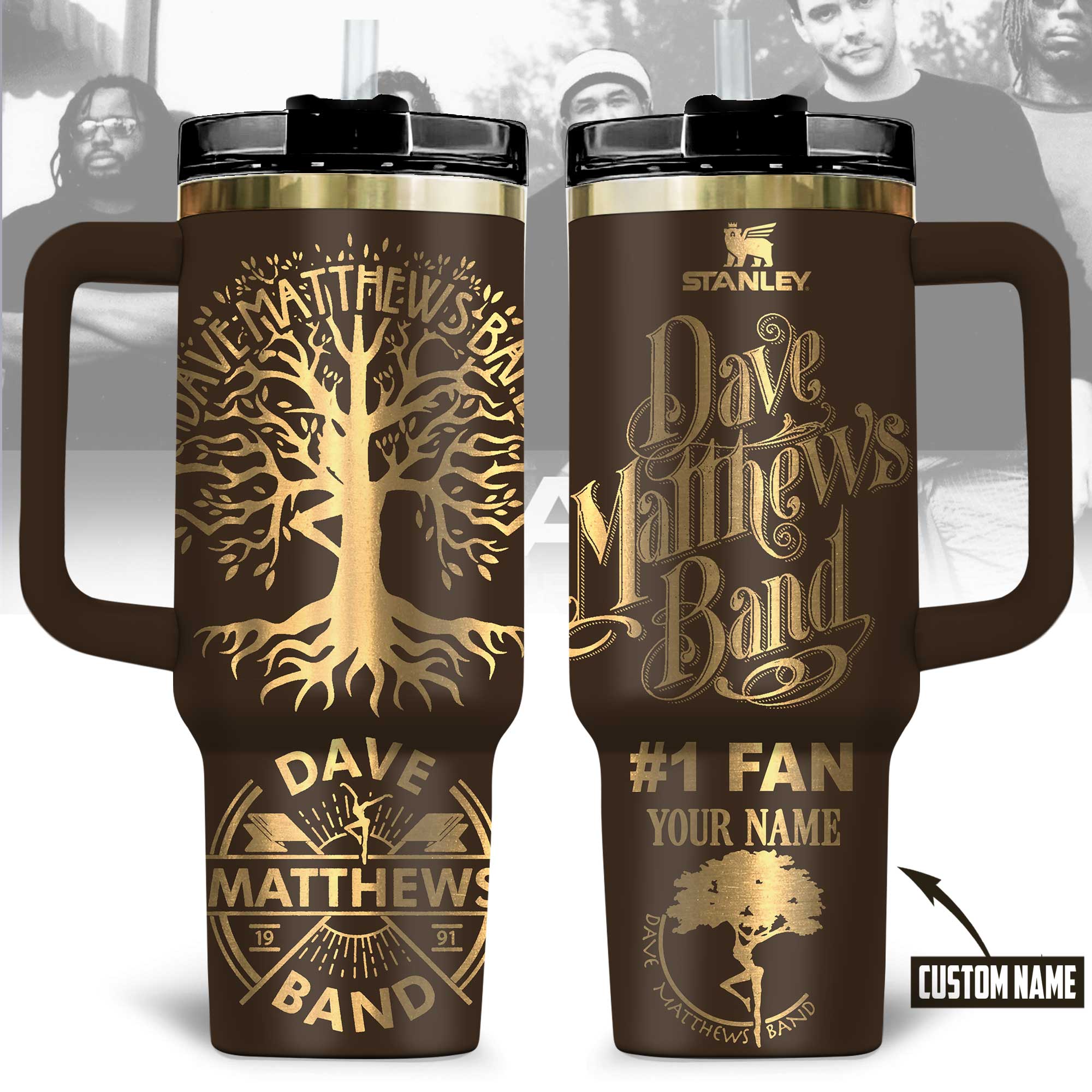 Dave Matthews Music Custom Stanley Quencher 40oz Stainless Steel Tumbler With Handle