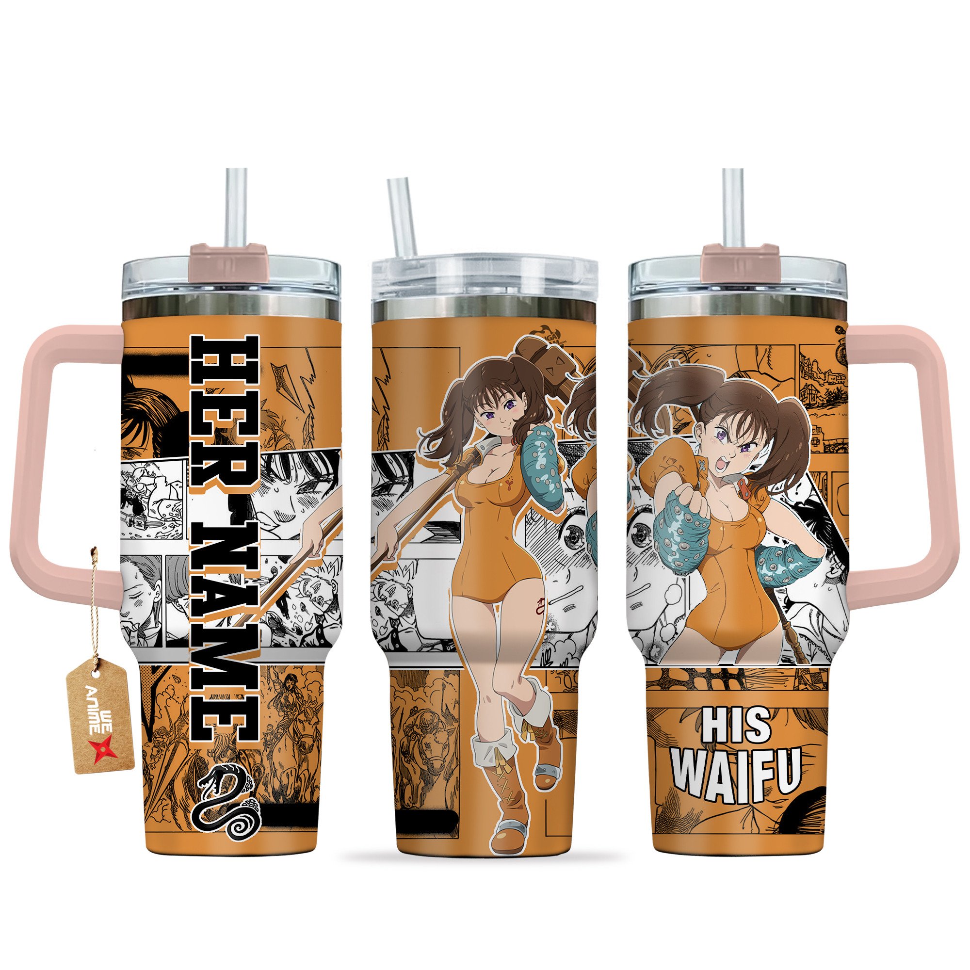 Diane (Envy) Hunter x Hunter Anime Custom Stanley Quencher 40oz Stainless Steel Tumbler With Handle