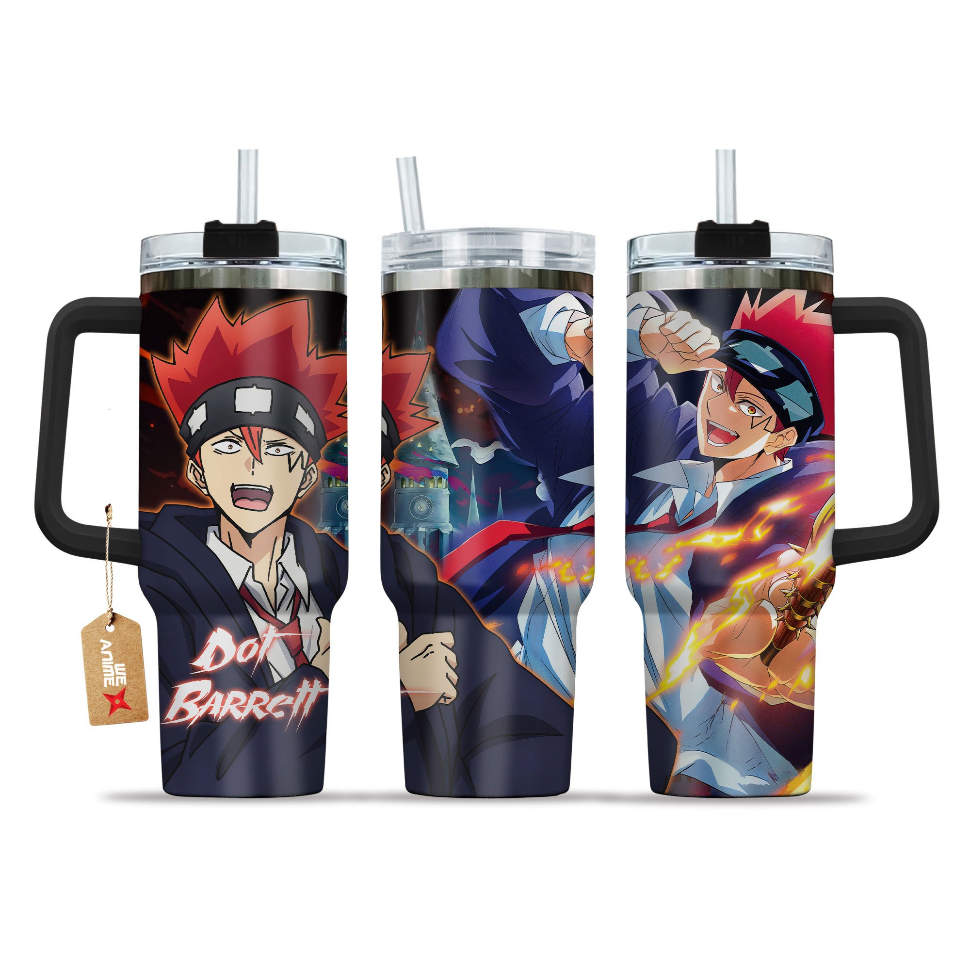 Dot Barrett Mashle Anime Custom Stanley Quencher 40oz Stainless Steel Tumbler With Handle
