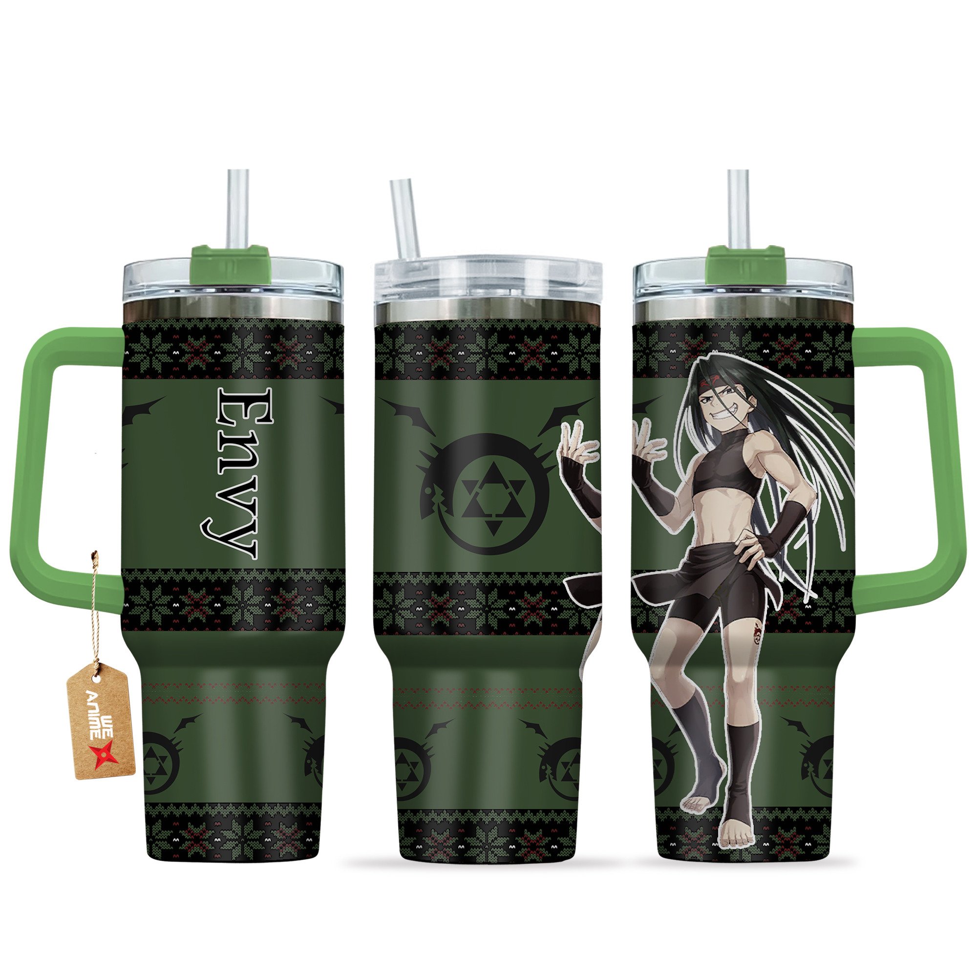 Envy Fullmetal Alchemist Anime Custom Stanley Quencher 40oz Stainless Steel Tumbler With Handle