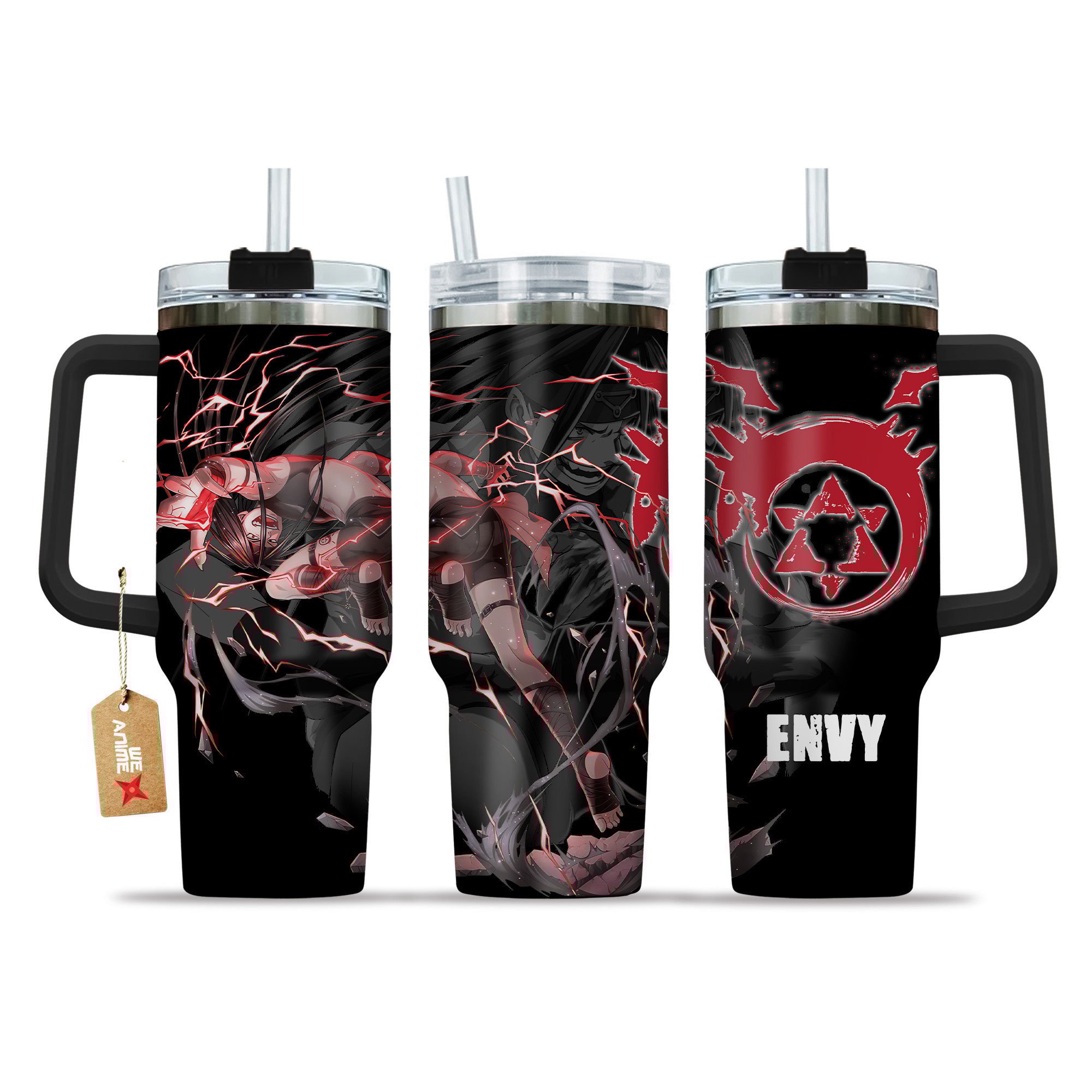 Envy Fullmetal Alchemist Anime Custom Stanley Quencher 40oz Stainless Steel Tumbler With Handle