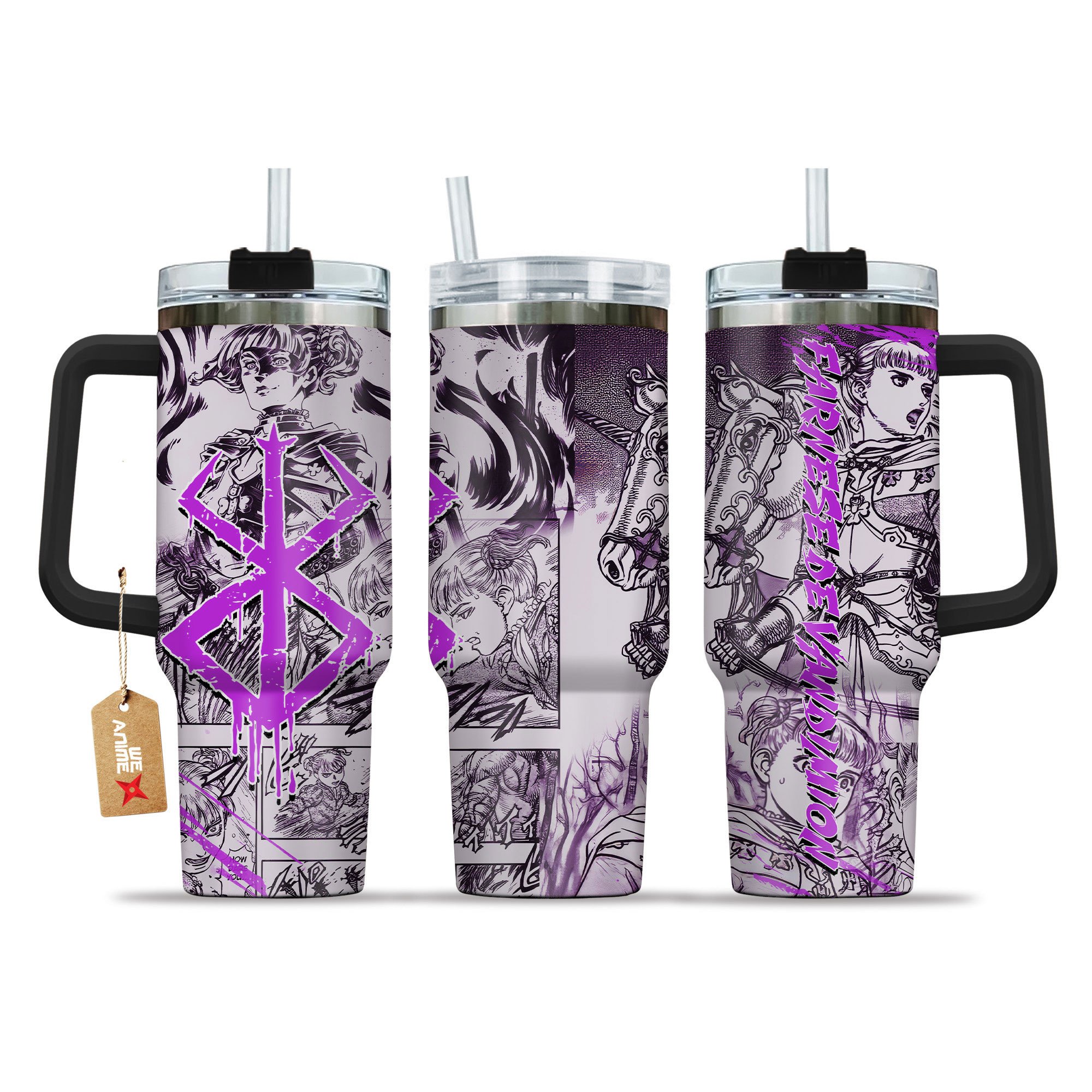 Farnese de Vandimion Berserk Anime Custom Stanley Quencher 40oz Stainless Steel Tumbler With Handle