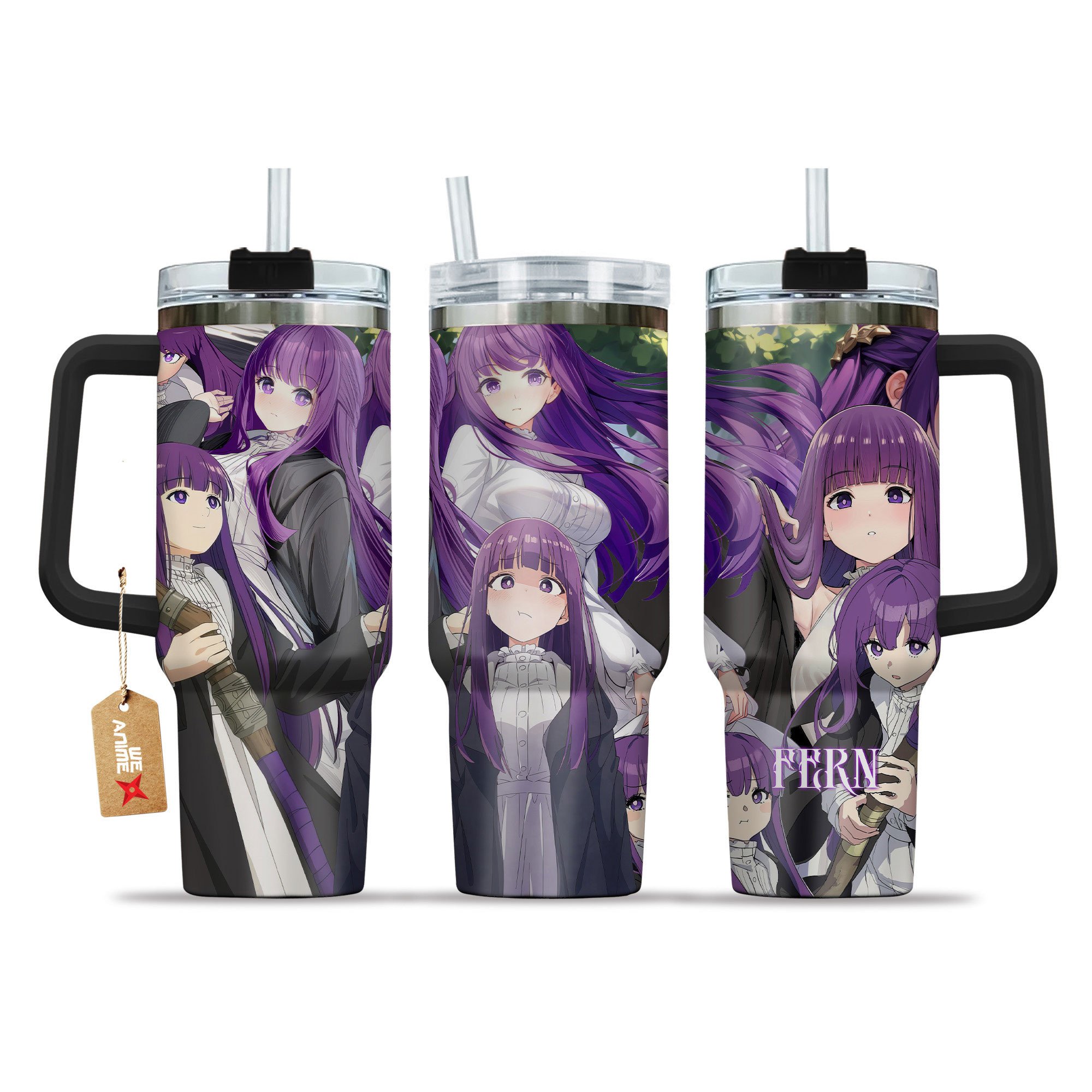 Fern Sousou No Frieren Anime Custom Stanley Quencher 40oz Stainless Steel Tumbler With Handle