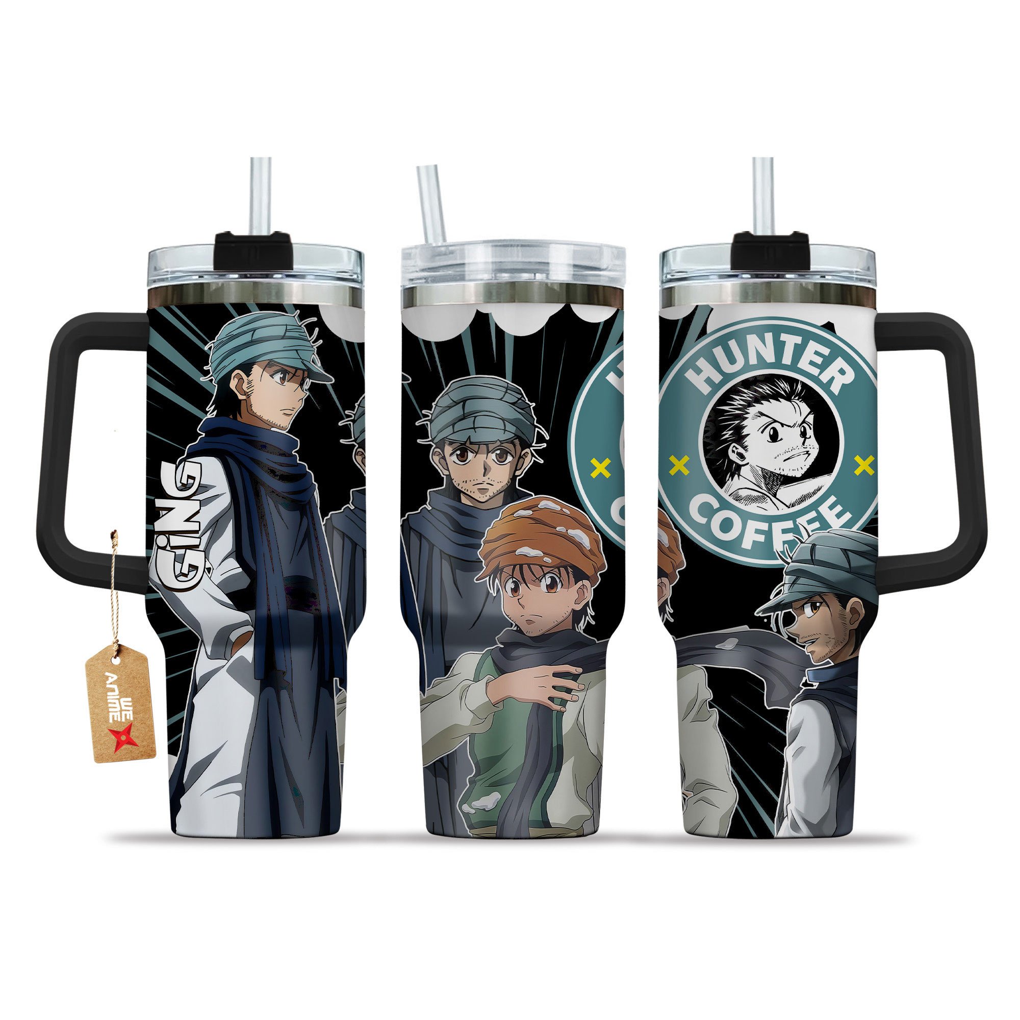 Ging Freecss Hunter x Hunter Anime Custom Stanley Quencher 40oz Stainless Steel Tumbler With Handle
