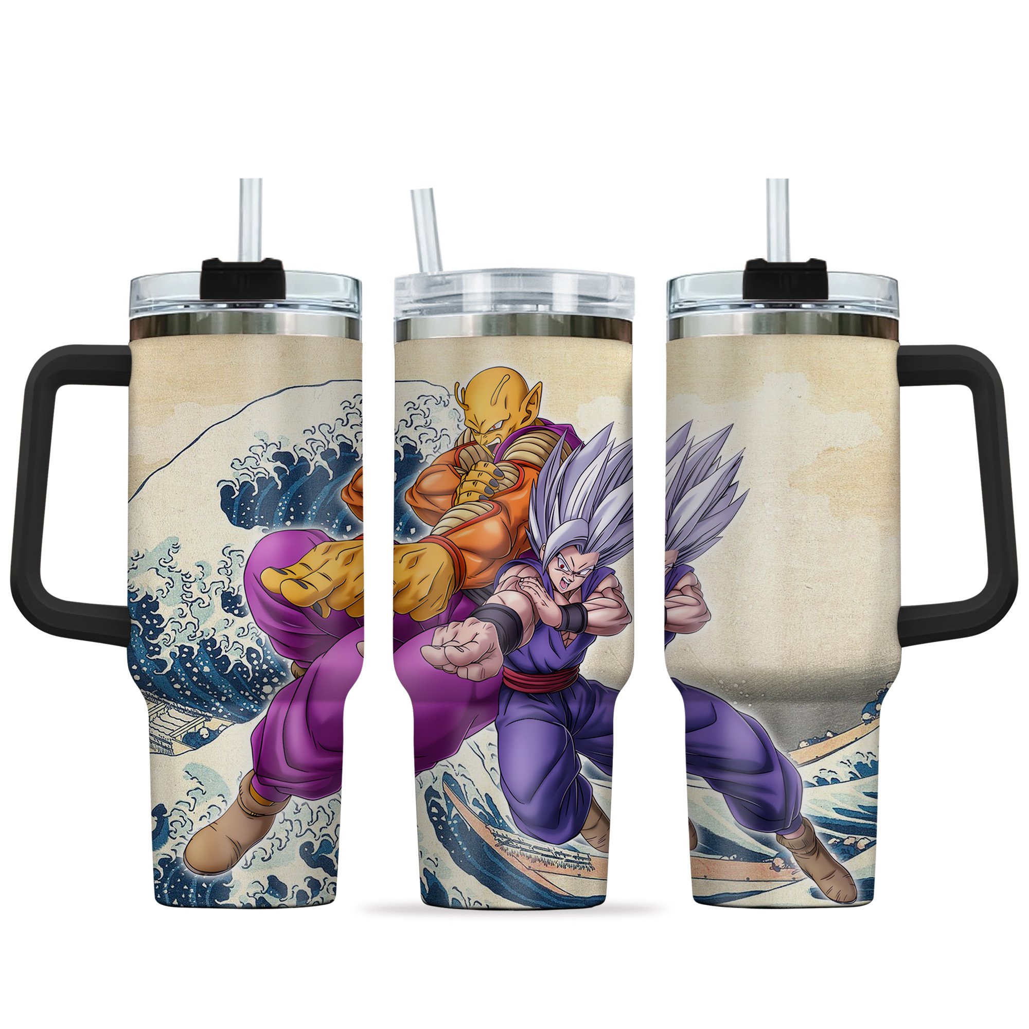 Gohan x Piccolo Dragon Ball Anime Custom Stanley Quencher 40oz Stainless Steel Tumbler With Handle