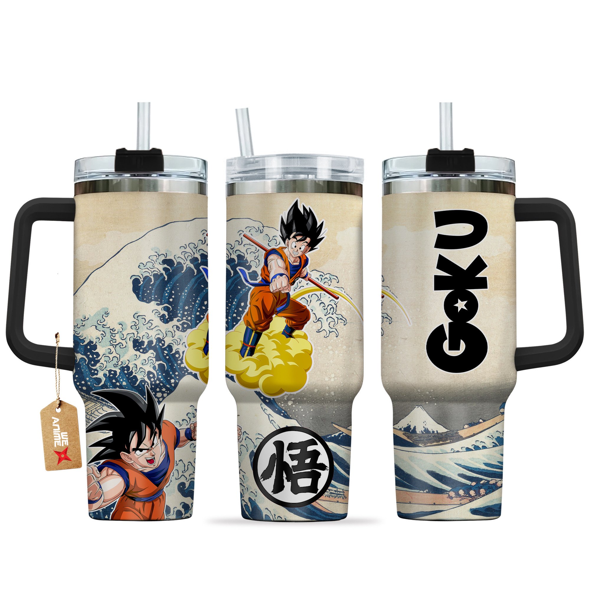 Goku Dragon Ball Anime Custom Stanley Quencher 40oz Stainless Steel Tumbler With Handle
