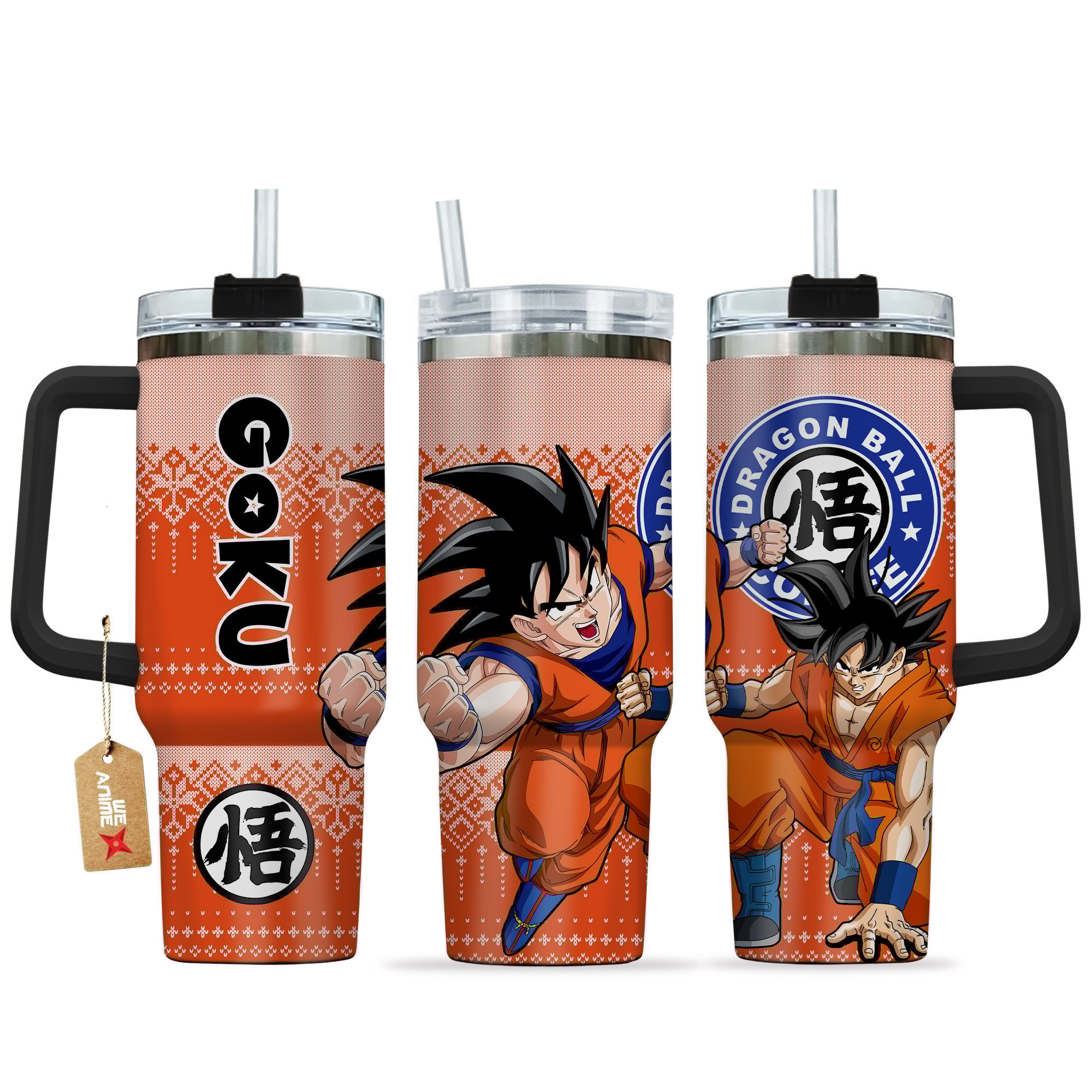 Goku Dragon Ball Anime Custom Stanley Quencher 40oz Stainless Steel Tumbler With Handle