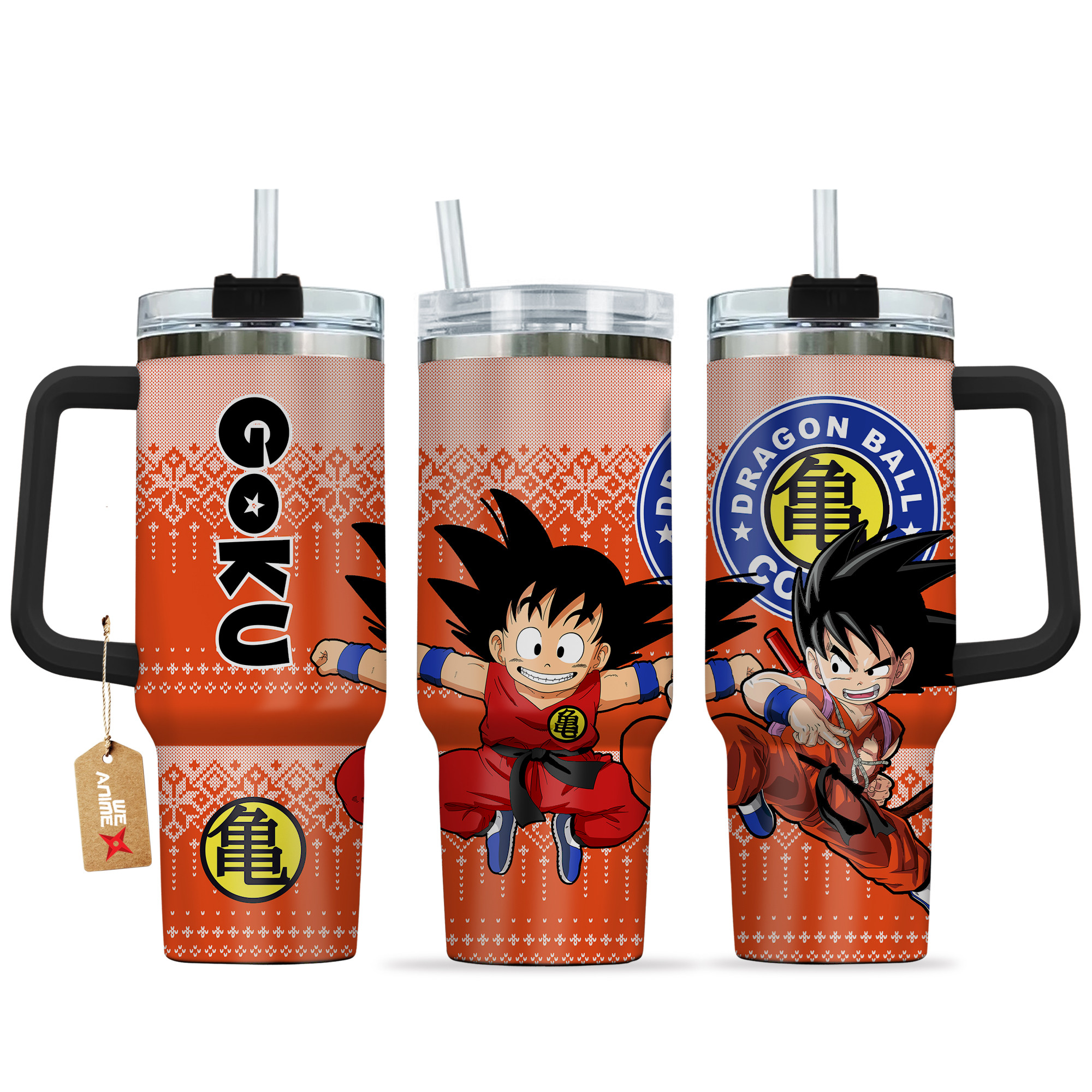 Goku Kid Dragon Ball Anime Custom Stanley Quencher 40oz Stainless Steel Tumbler With Handle