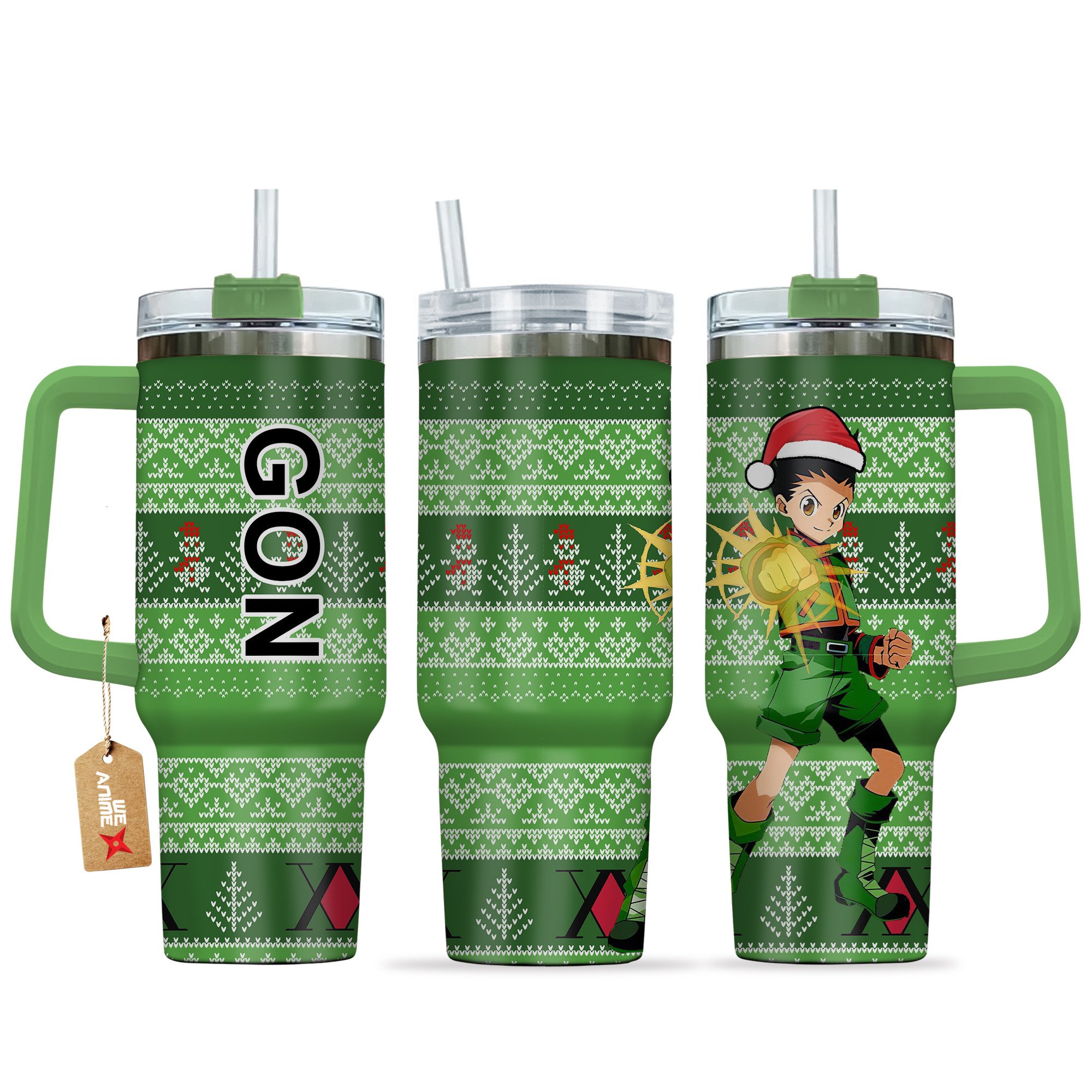 Gon Freecss Hunter x Hunter Anime Custom Stanley Quencher 40oz Stainless Steel Tumbler With Handle