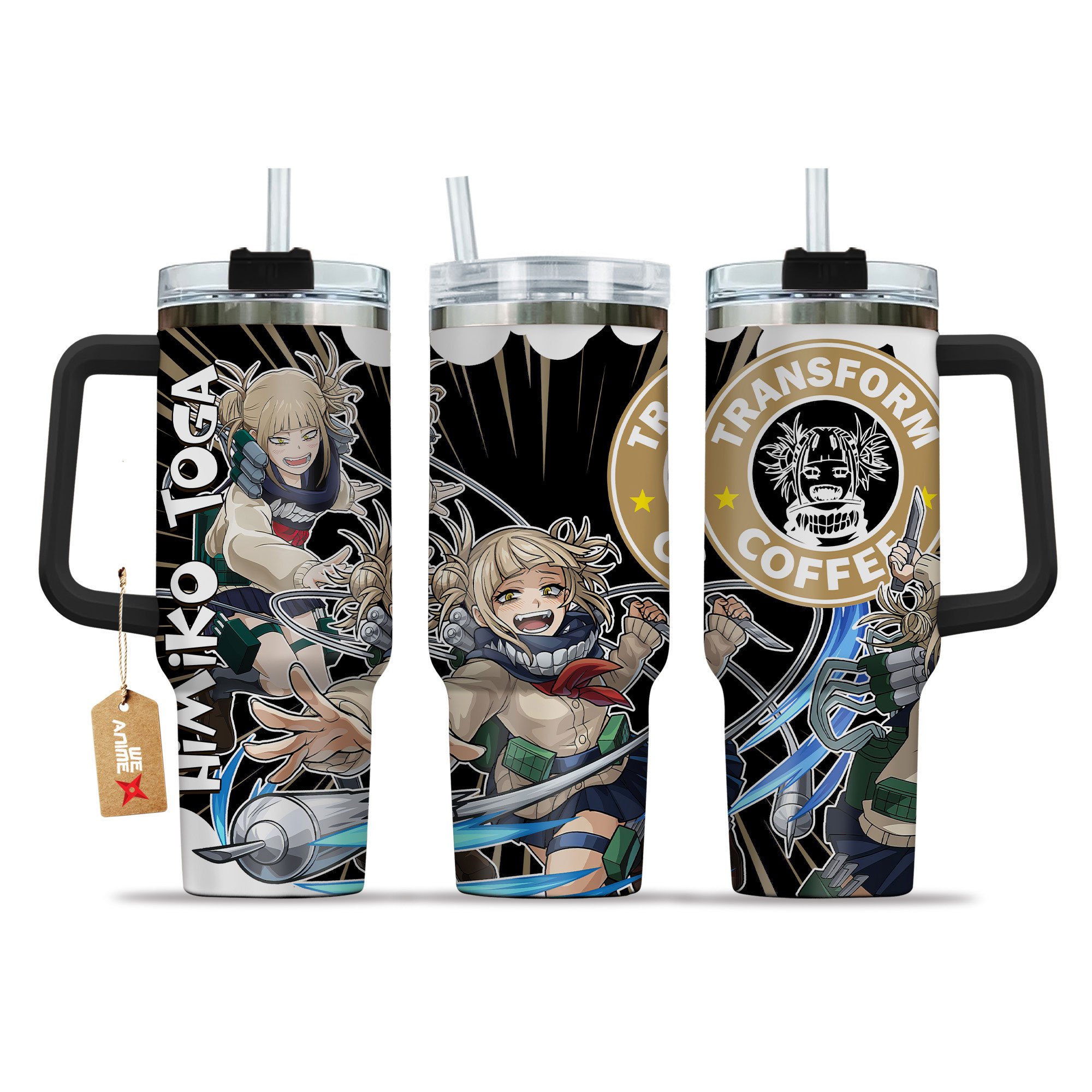 Himiko Toga My Hero Academia Anime Custom Stanley Quencher 40oz Stainless Steel Tumbler With Handle