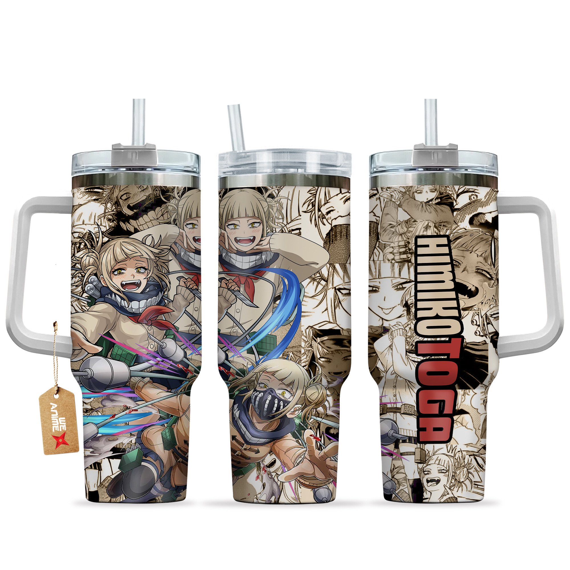 Himiko Toga My Hero Academia Anime Custom Stanley Quencher 40oz Stainless Steel Tumbler With Handle