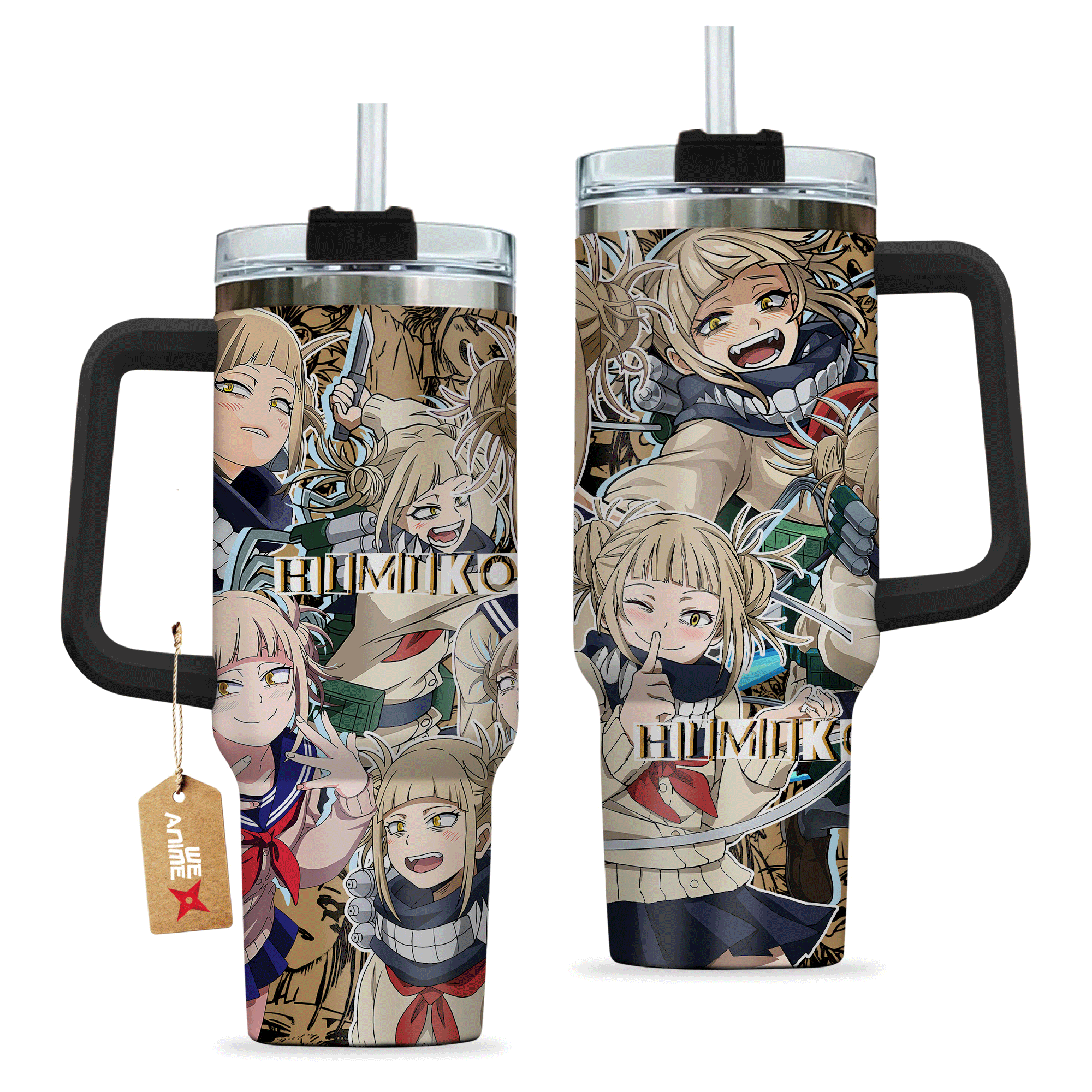 Himiko Toga My Hero Academia Anime Custom Stanley Quencher 40oz Stainless Steel Tumbler With Handle