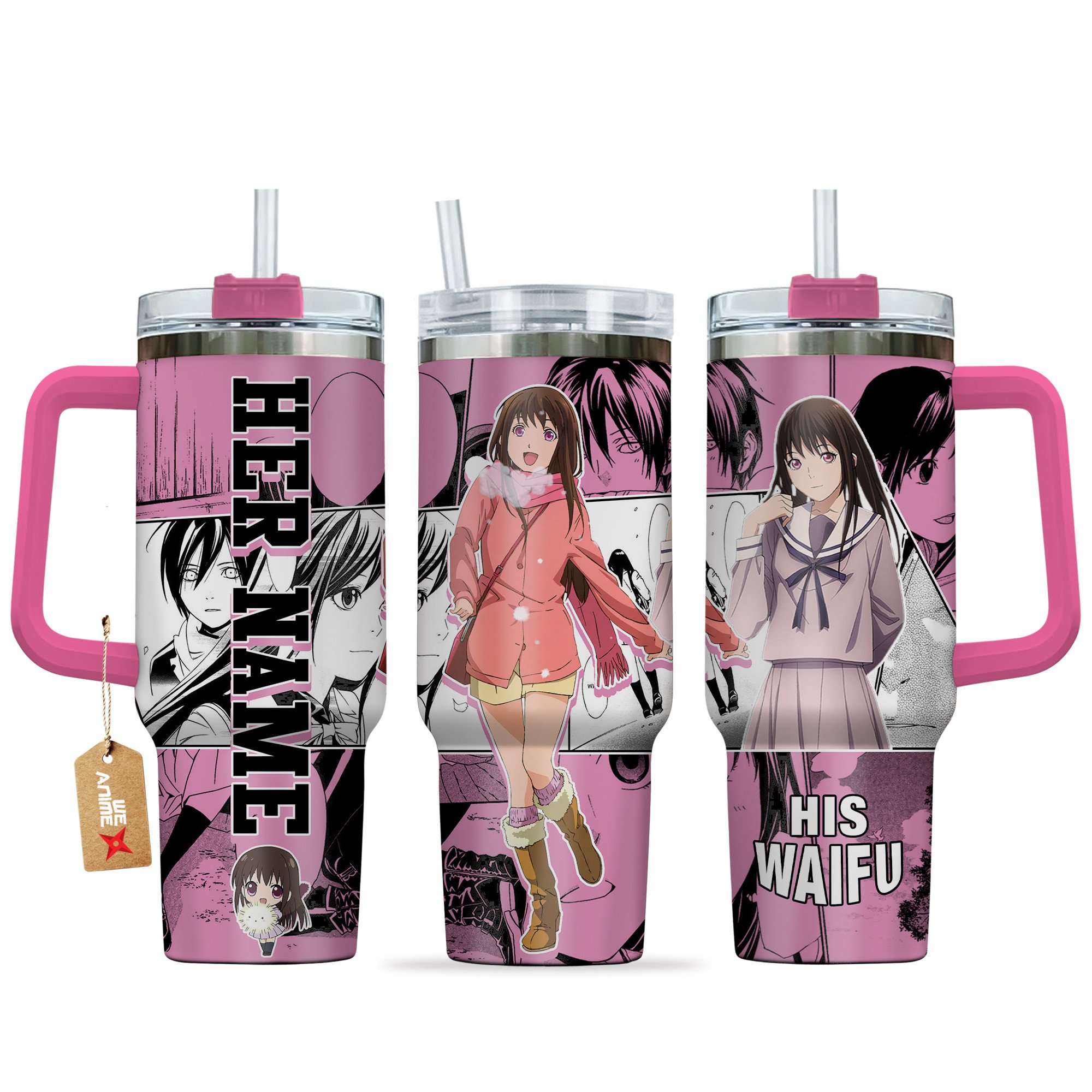 Hiyori Iki Noragami Anime Custom Stanley Quencher 40oz Stainless Steel Tumbler With Handle