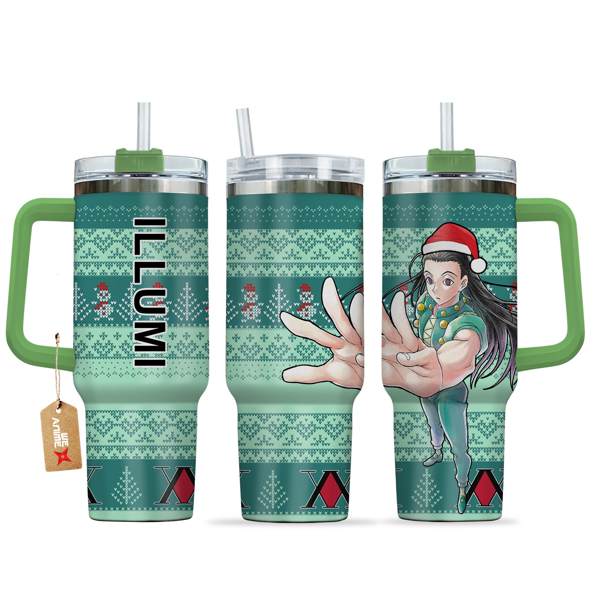 Illumi Zoldyck Hunter x Hunter Anime Custom Stanley Quencher 40oz Stainless Steel Tumbler With Handle