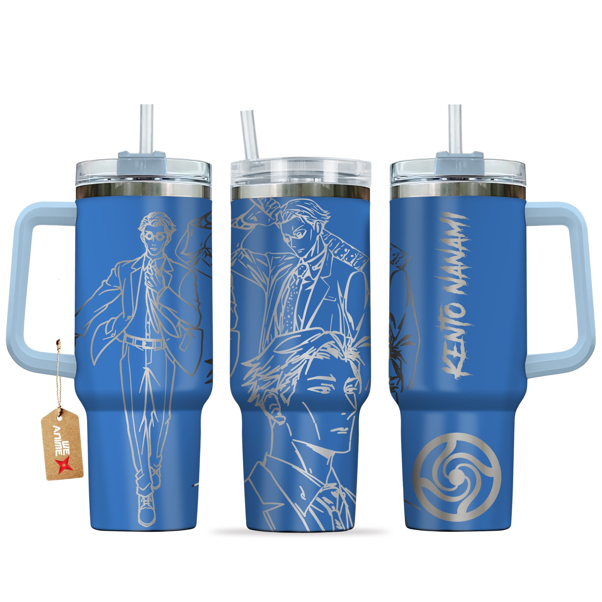 Kento Nanami Jujutsu Kaisen Anime Custom Stanley Quencher 40oz Stainless Steel Tumbler With Handle