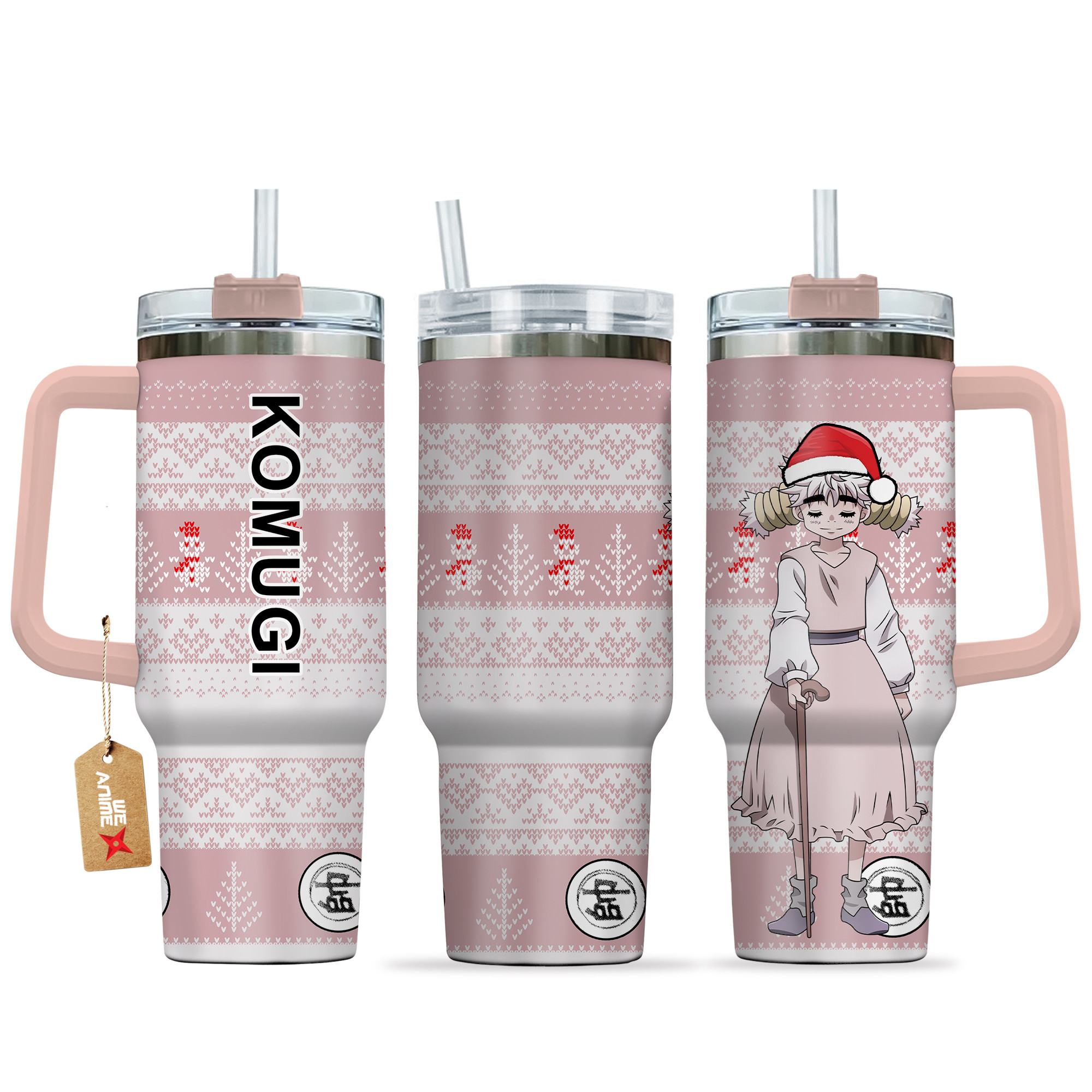 Komugi Hunter x Hunter Anime Custom Stanley Quencher 40oz Stainless Steel Tumbler With Handle