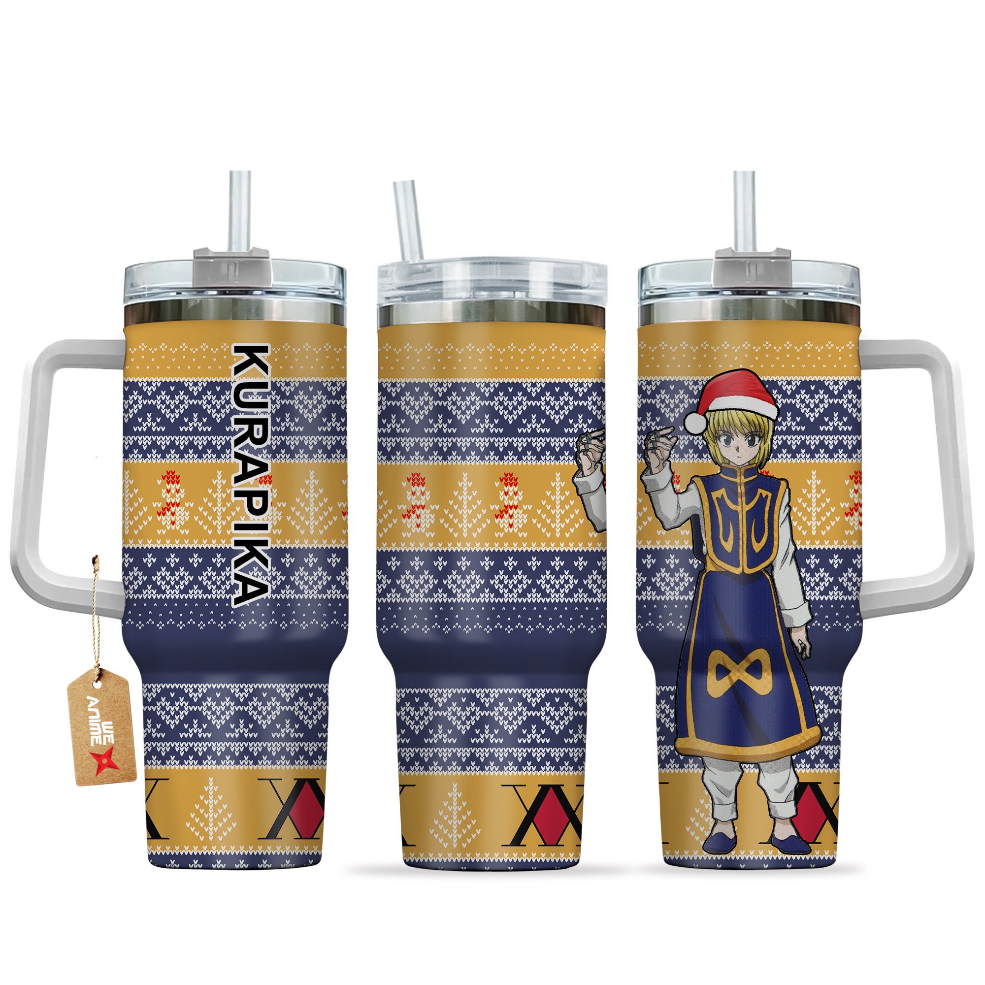 Kurapika Hunter x Hunter Anime Custom Stanley Quencher 40oz Stainless Steel Tumbler With Handle