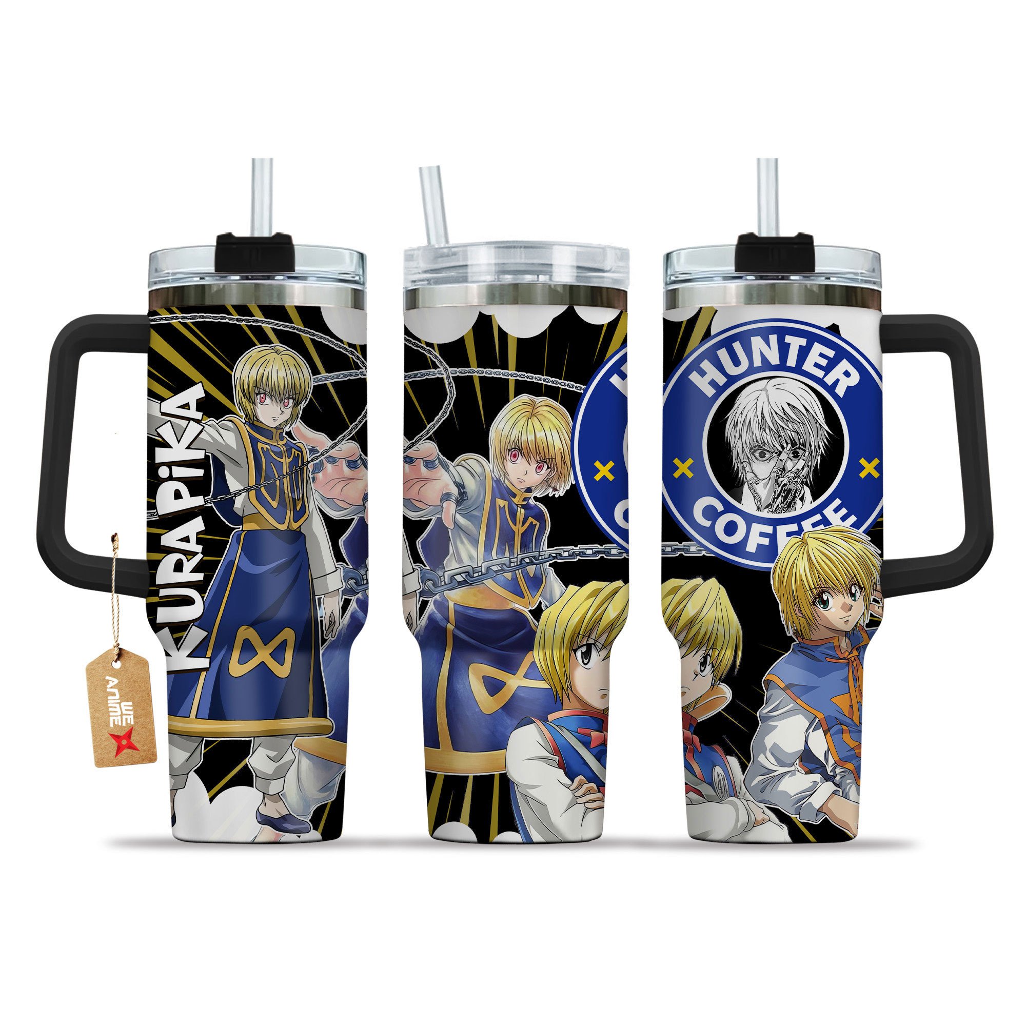 Kurapika Hunter x Hunter Anime Custom Stanley Quencher 40oz Stainless Steel Tumbler With Handle
