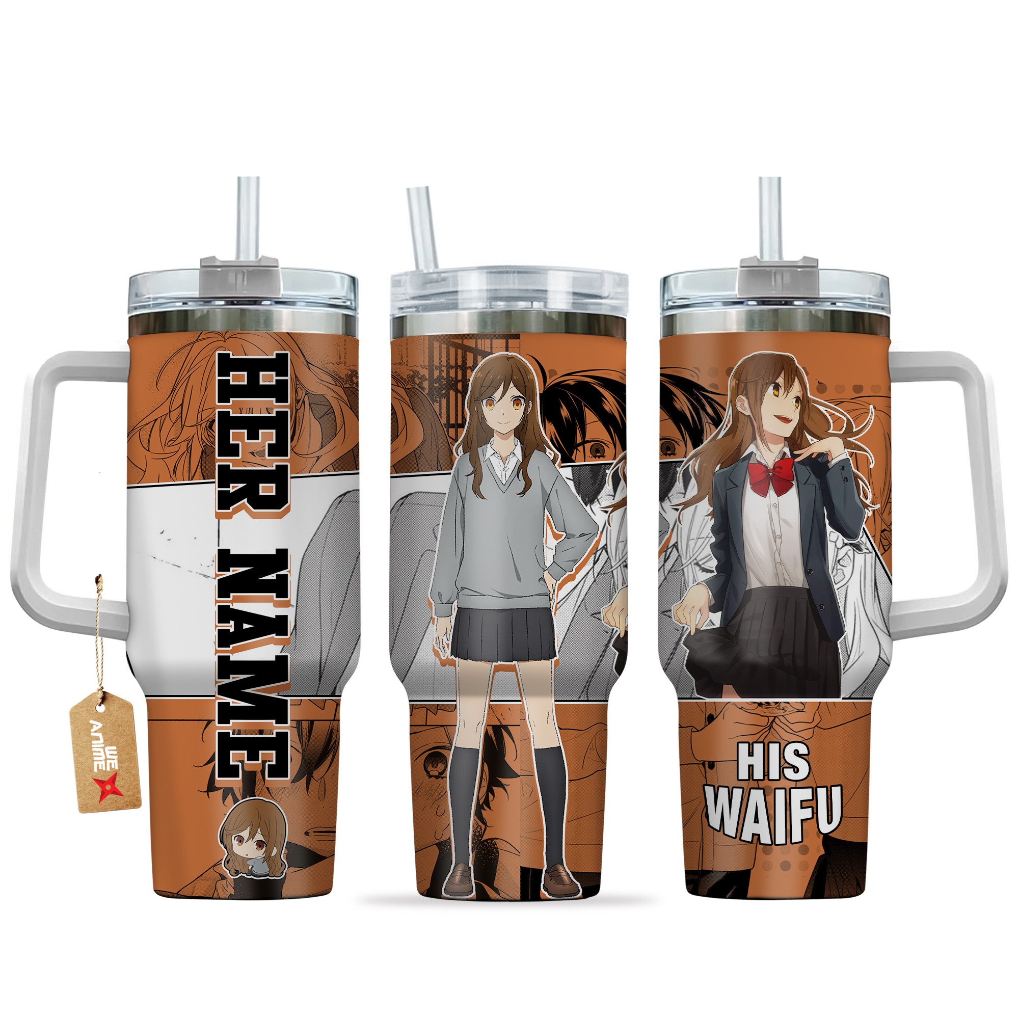 Kyouko Hori Horimiya Anime Custom Stanley Quencher 40oz Stainless Steel Tumbler With Handle