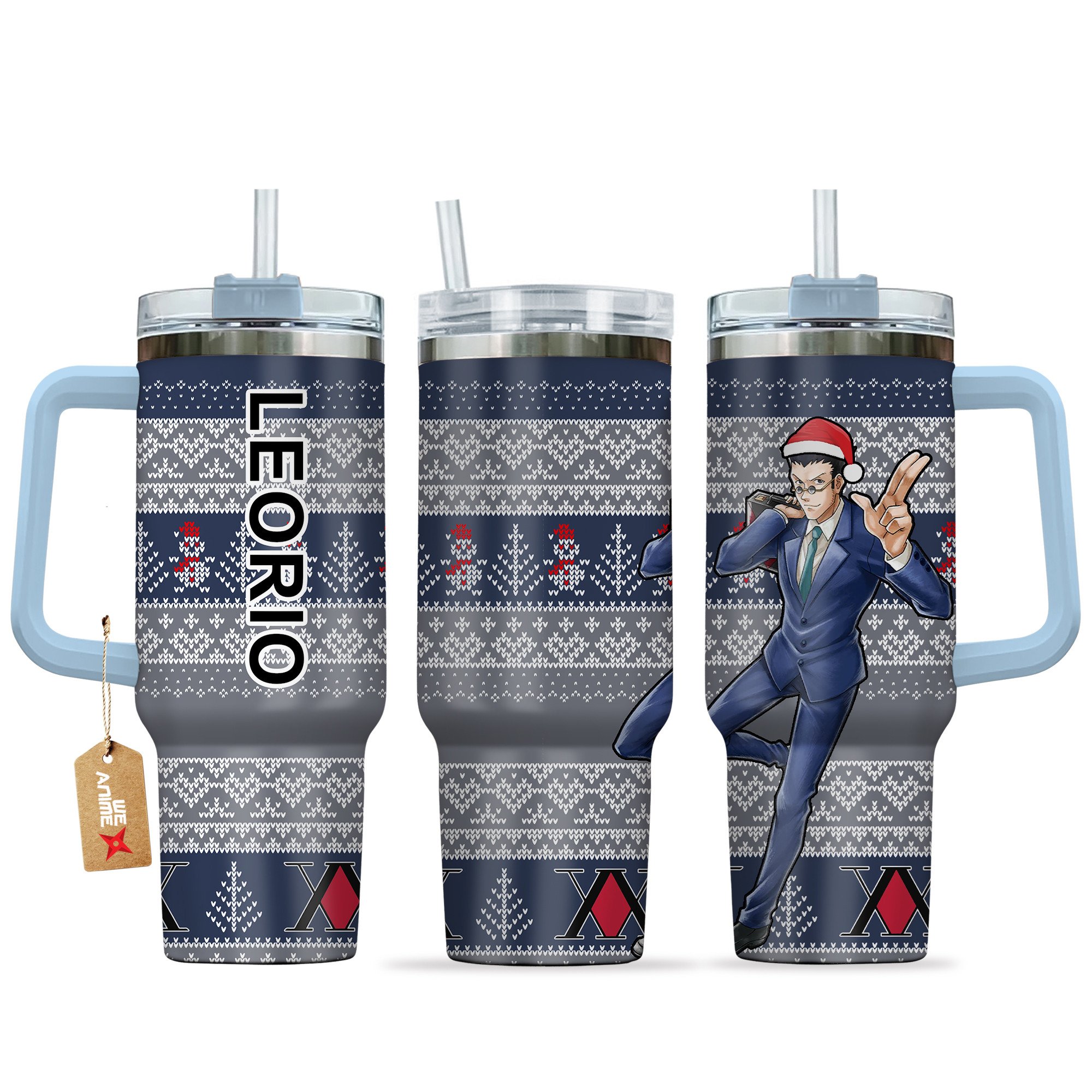 Leorio Paradinight Hunter x Hunter Anime Custom Stanley Quencher 40oz Stainless Steel Tumbler With Handle
