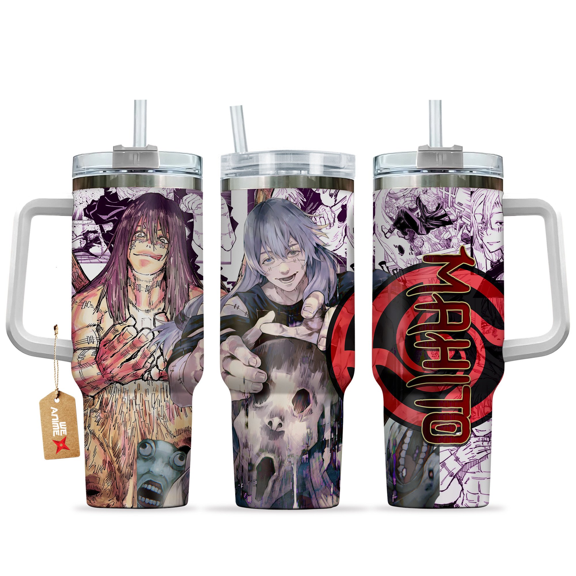 Mahito Jujutsu Kaisen Anime Custom Stanley Quencher 40oz Stainless Steel Tumbler With Handle