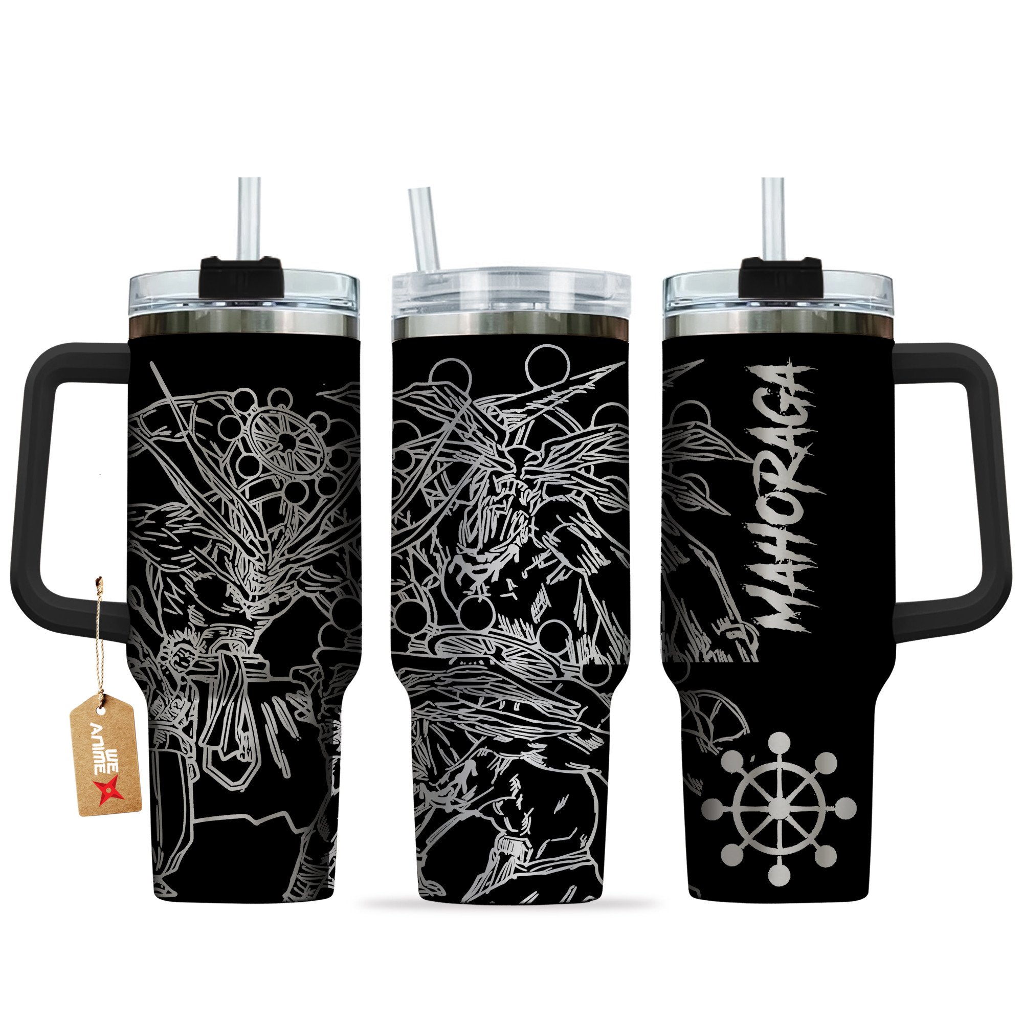 Mahoraga Jujutsu Kaisen Anime Custom Stanley Quencher 40oz Stainless Steel Tumbler With Handle