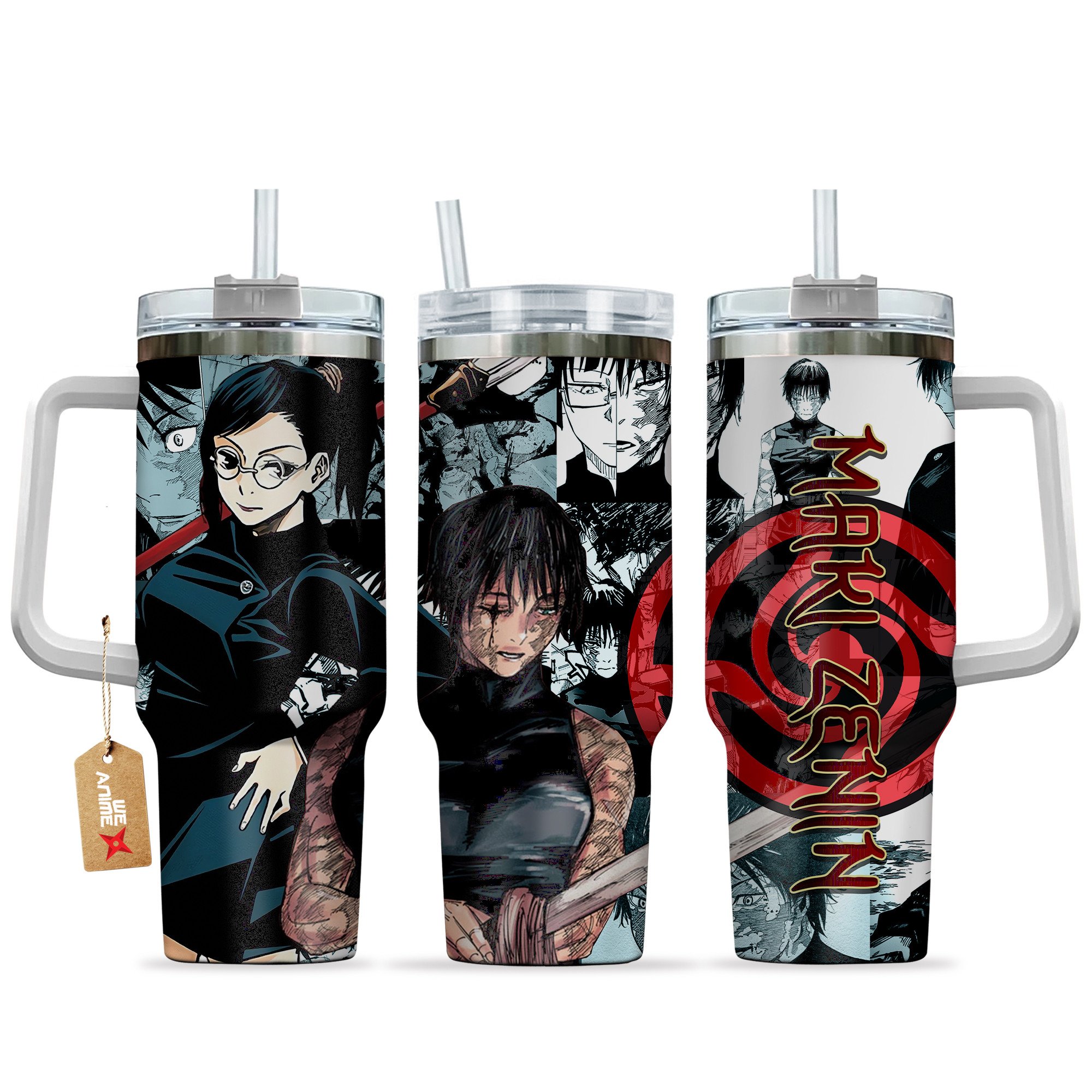 Maki Zenin Jujutsu Kaisen Anime Custom Stanley Quencher 40oz Stainless Steel Tumbler With Handle