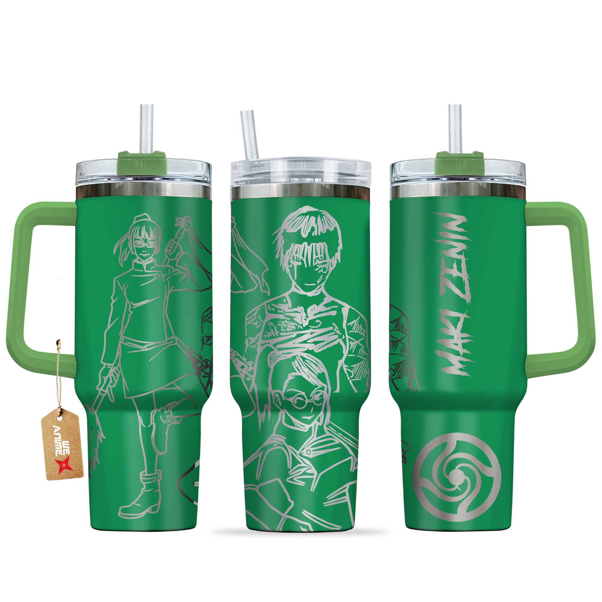 Maki Zenin Jujutsu Kaisen Anime Custom Stanley Quencher 40oz Stainless Steel Tumbler With Handle