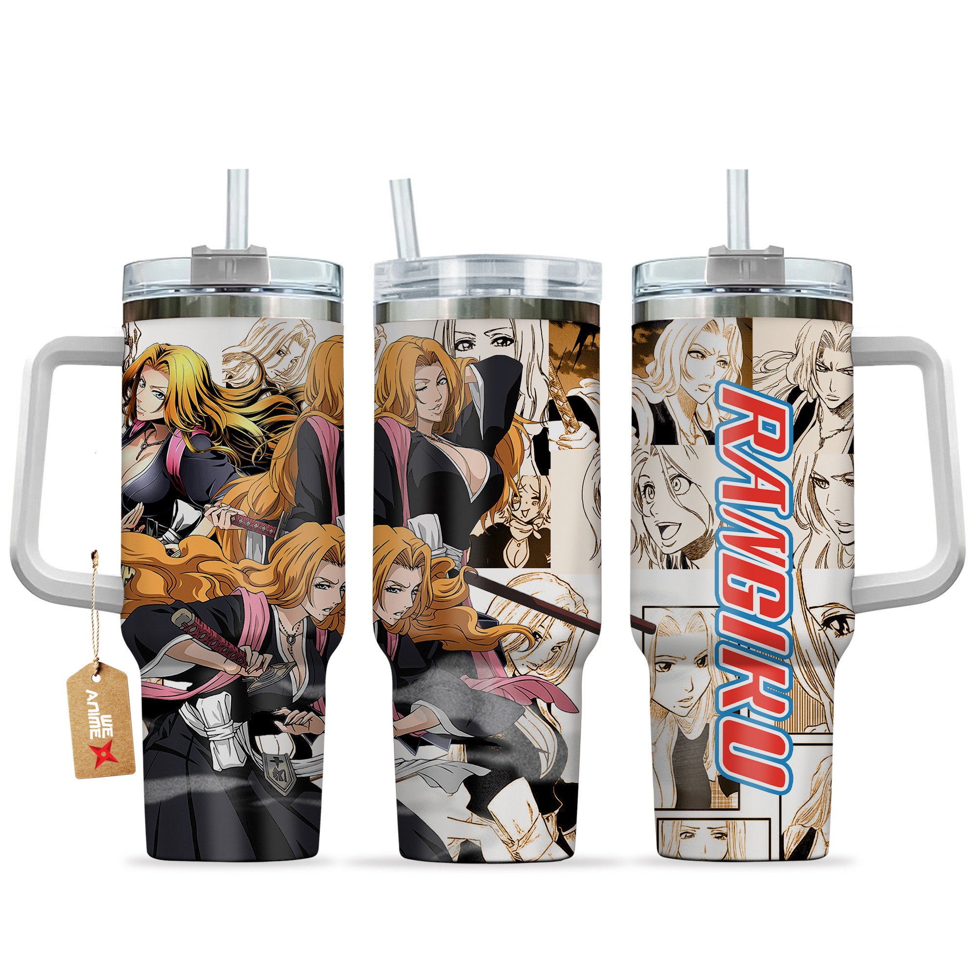 Matsumoto Rangiku Bleach Anime Custom Stanley Quencher 40oz Stainless Steel Tumbler With Handle