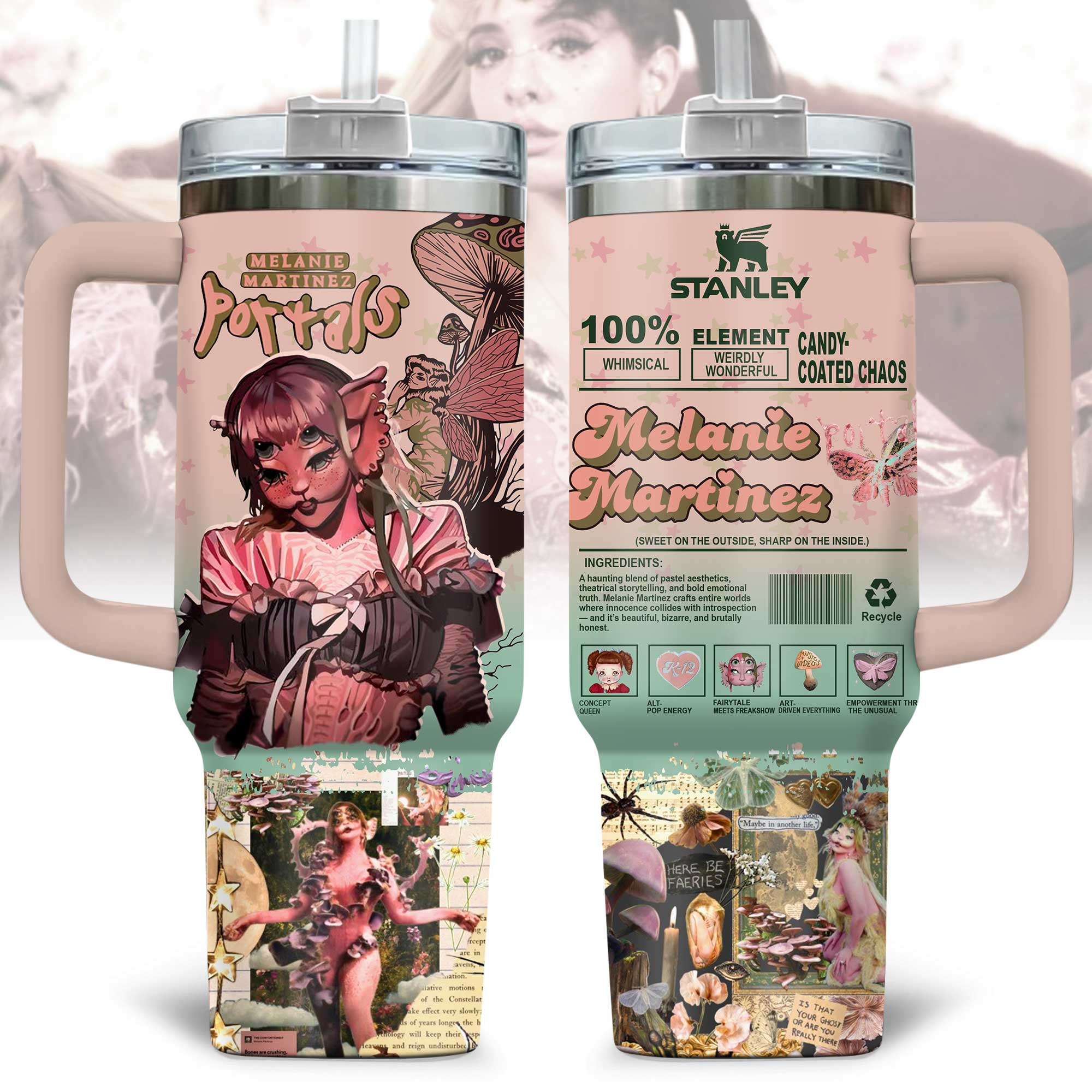 Melanie Martinez Music Custom Stanley Quencher 40oz Stainless Steel Tumbler With Handle