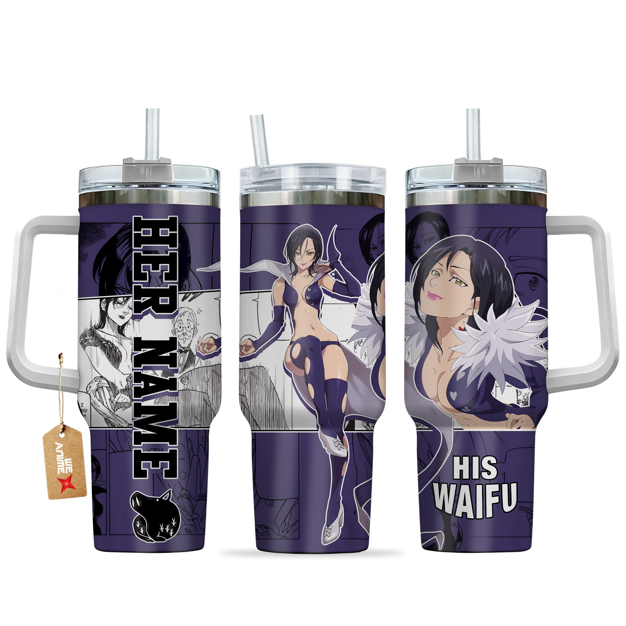 Merlin The Seven Deadly Sins Anime Custom Stanley Quencher 40oz Stainless Steel Tumbler With Handle