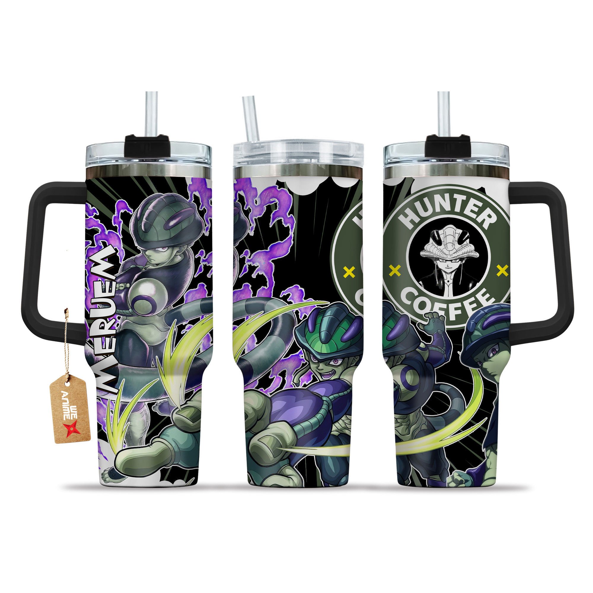 Meruem Hunter x Hunter Anime Custom Stanley Quencher 40oz Stainless Steel Tumbler With Handle