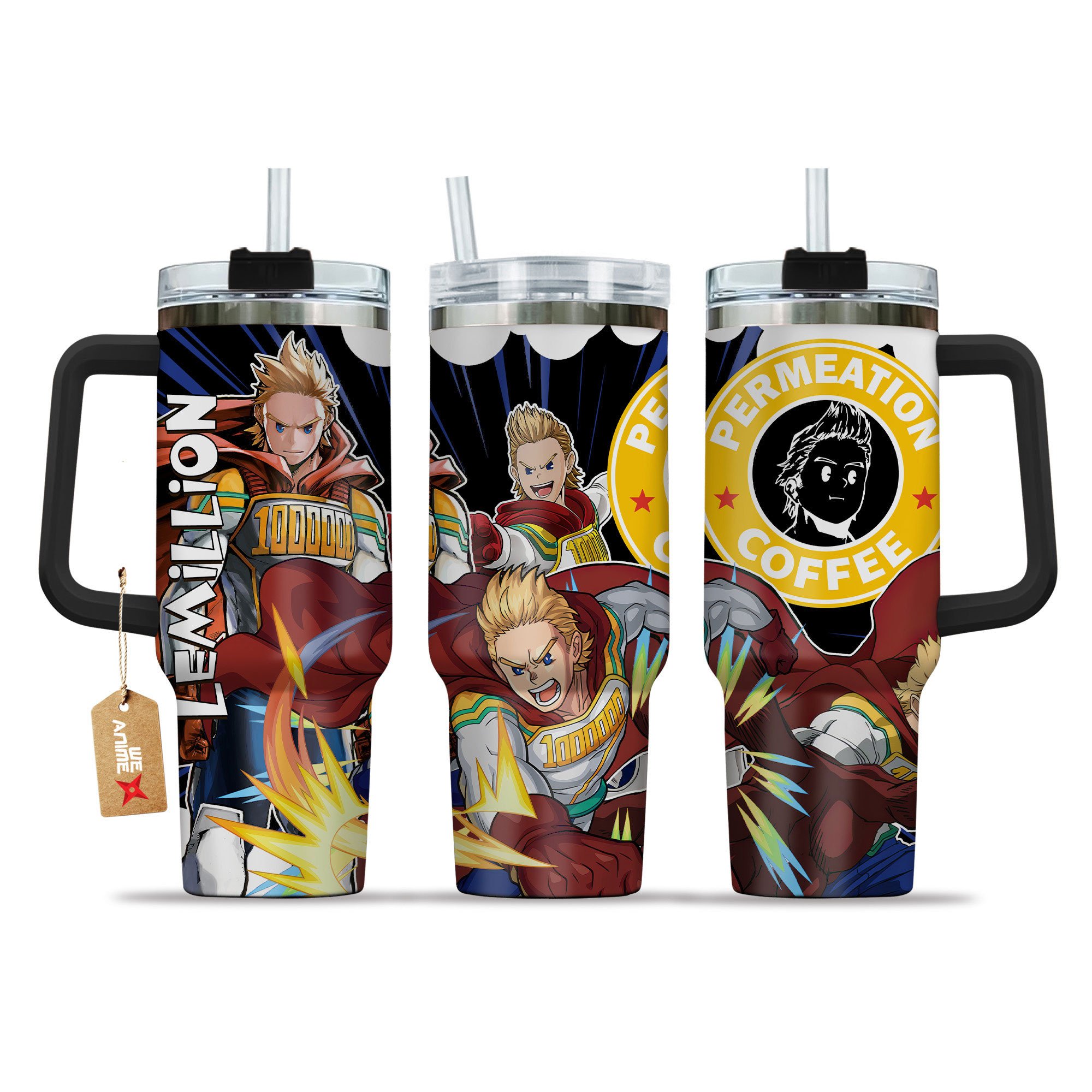 Mirio Togata (Lemillion) My Hero Academia Anime Custom Stanley Quencher 40oz Stainless Steel Tumbler With Handle