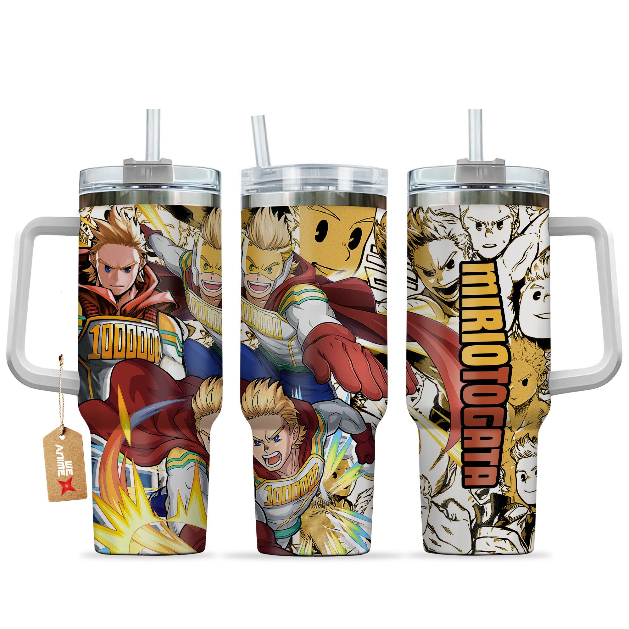 Mirio Togata (Lemillion) My Hero Academia Anime Custom Stanley Quencher 40oz Stainless Steel Tumbler With Handle