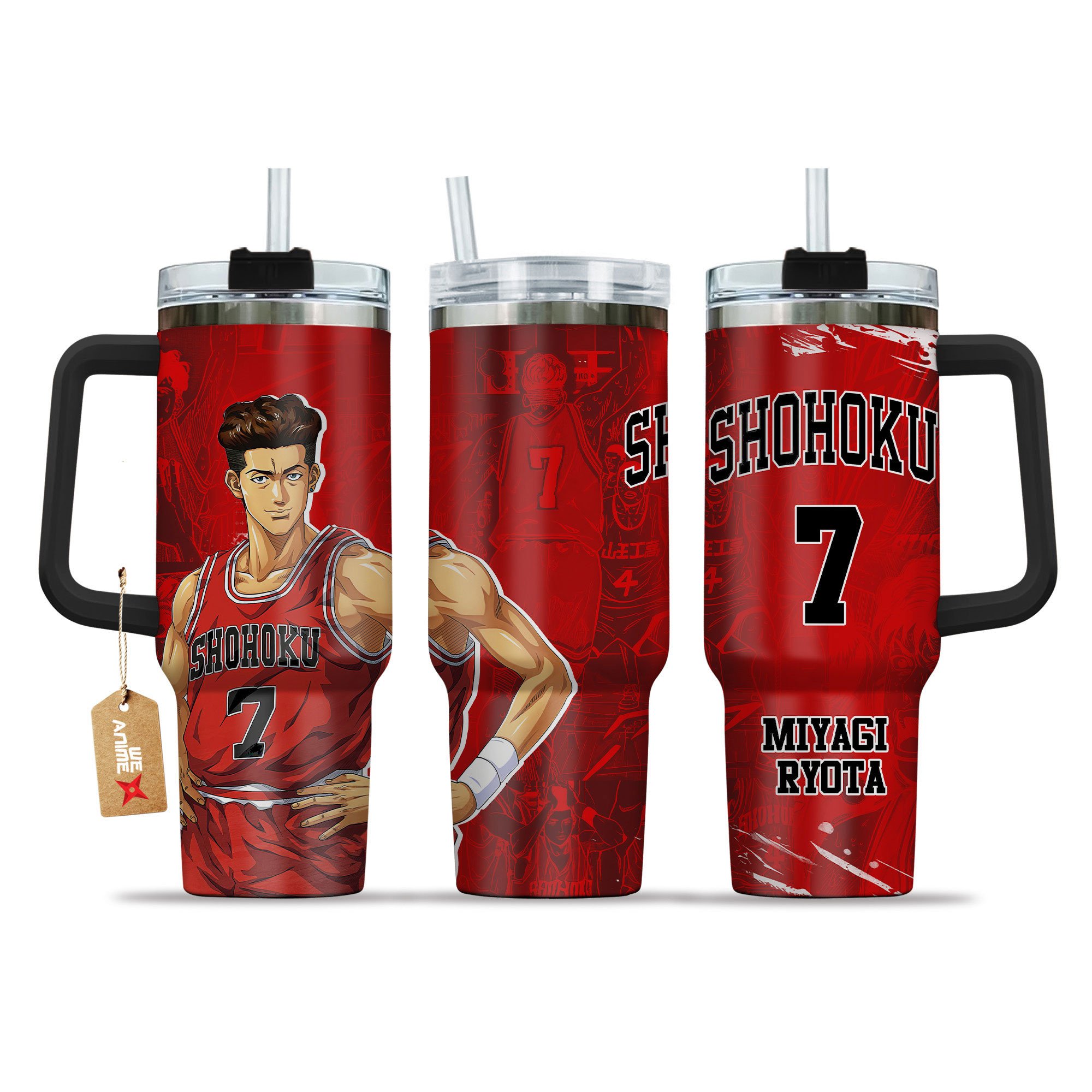 Miyagi Ryota Slam Dunk Anime Custom Stanley Quencher 40oz Stainless Steel Tumbler With Handle