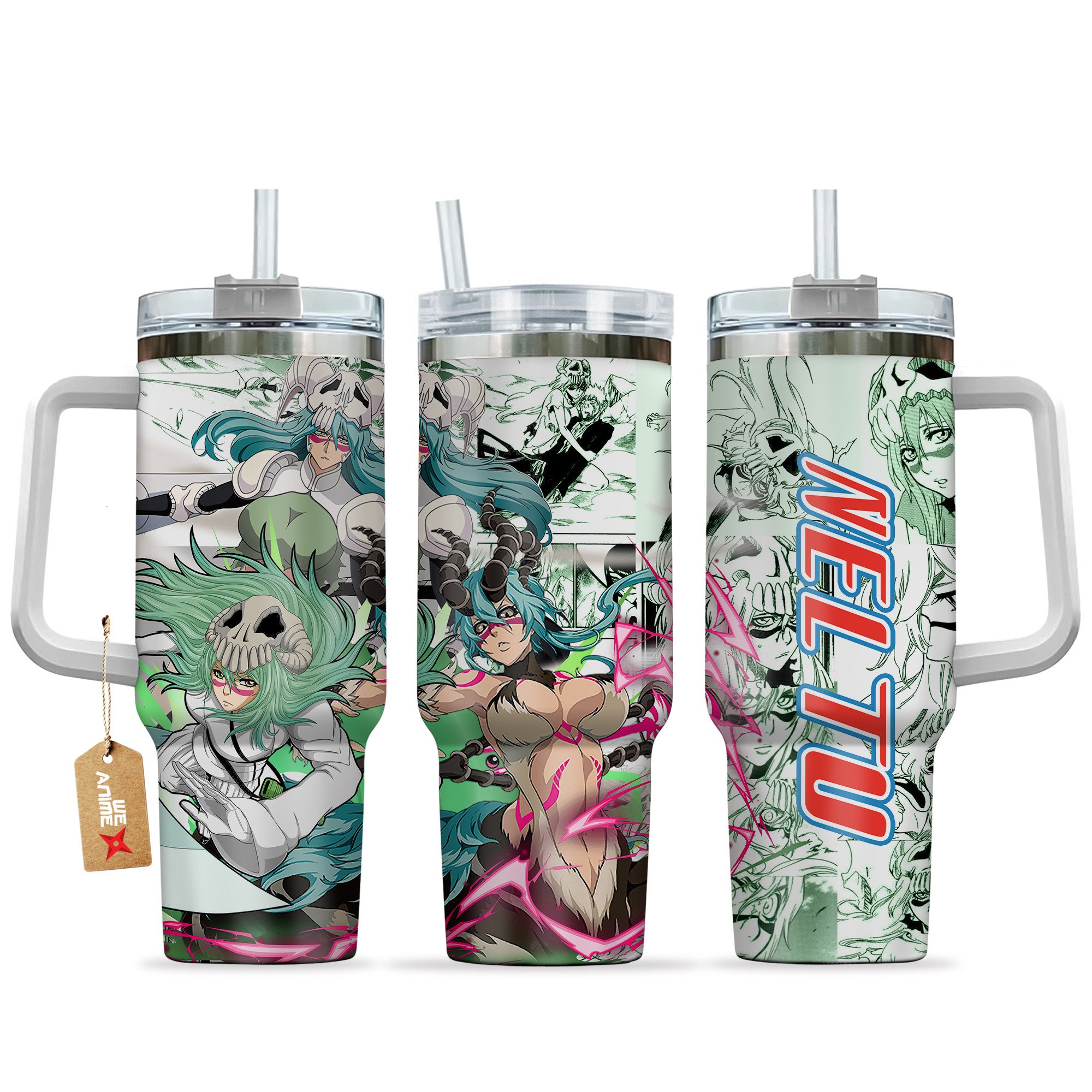 Nel Tu Bleach Anime Custom Stanley Quencher 40oz Stainless Steel Tumbler With Handle